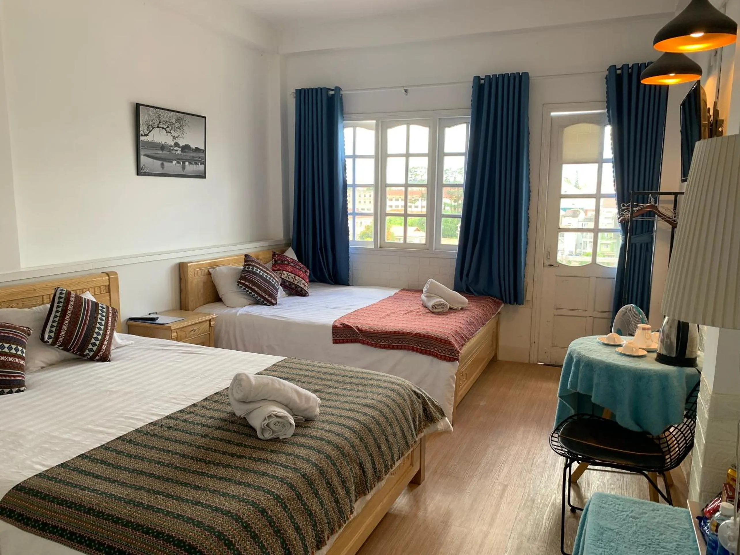 Bed in Chau Giang Hotel