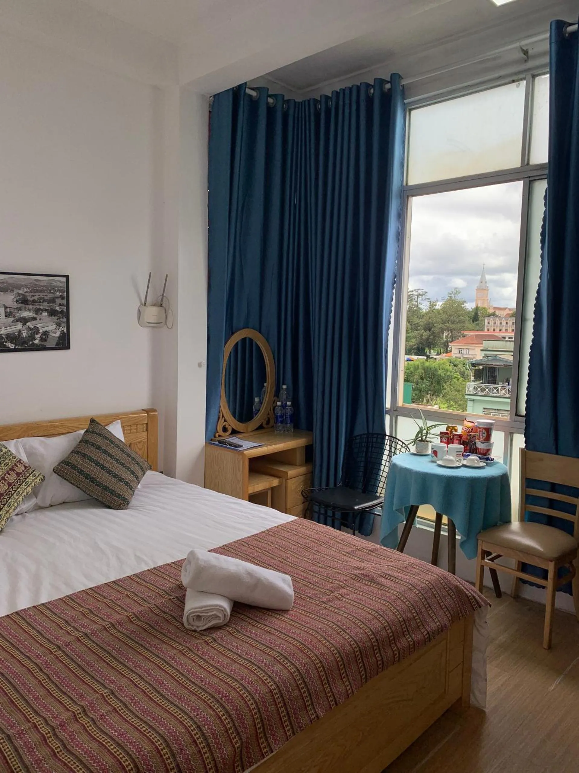 Bed in Chau Giang Hotel