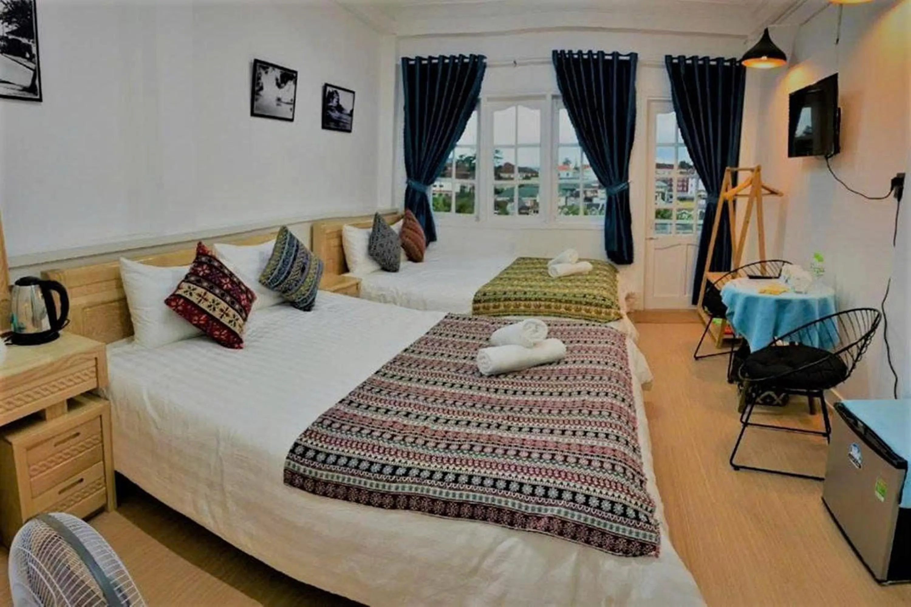 Bed in Chau Giang Hotel