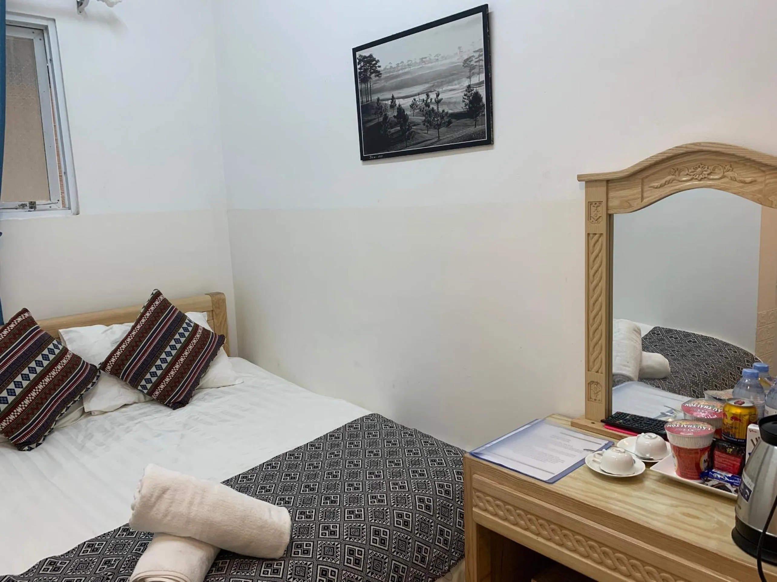 Bed in Chau Giang Hotel