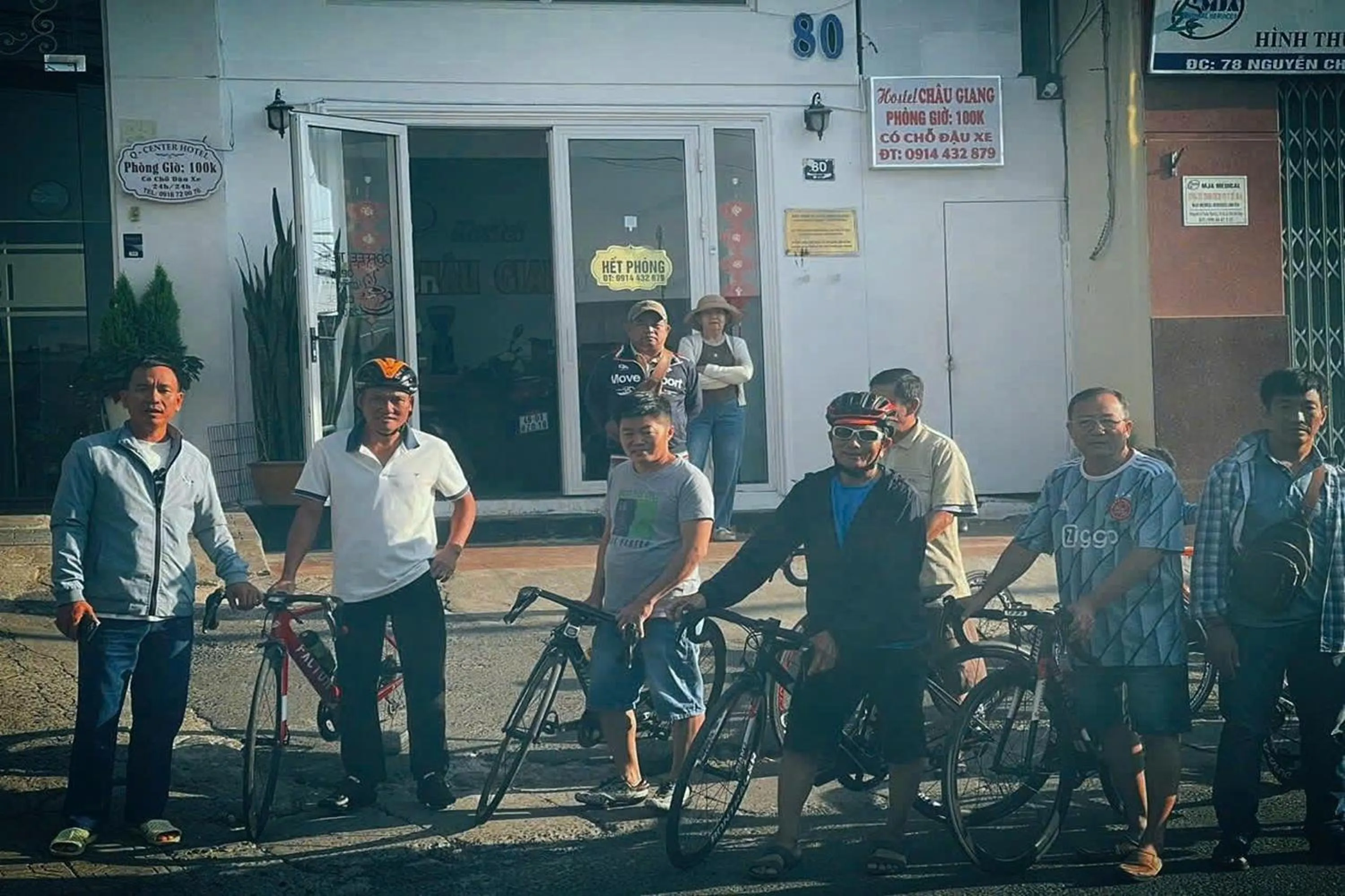group of guests in Chau Giang Hotel