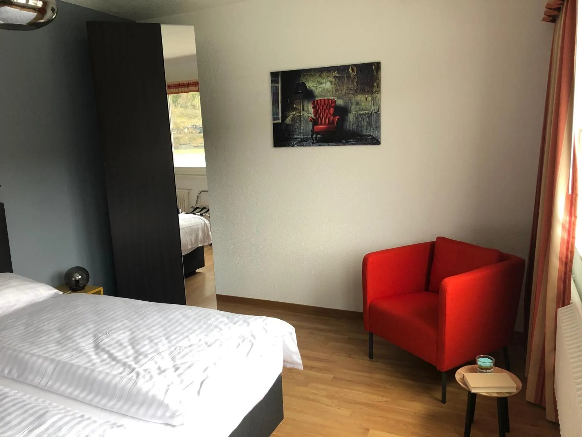 Bedroom, Bed in Hotel Les Rives Du Doubs