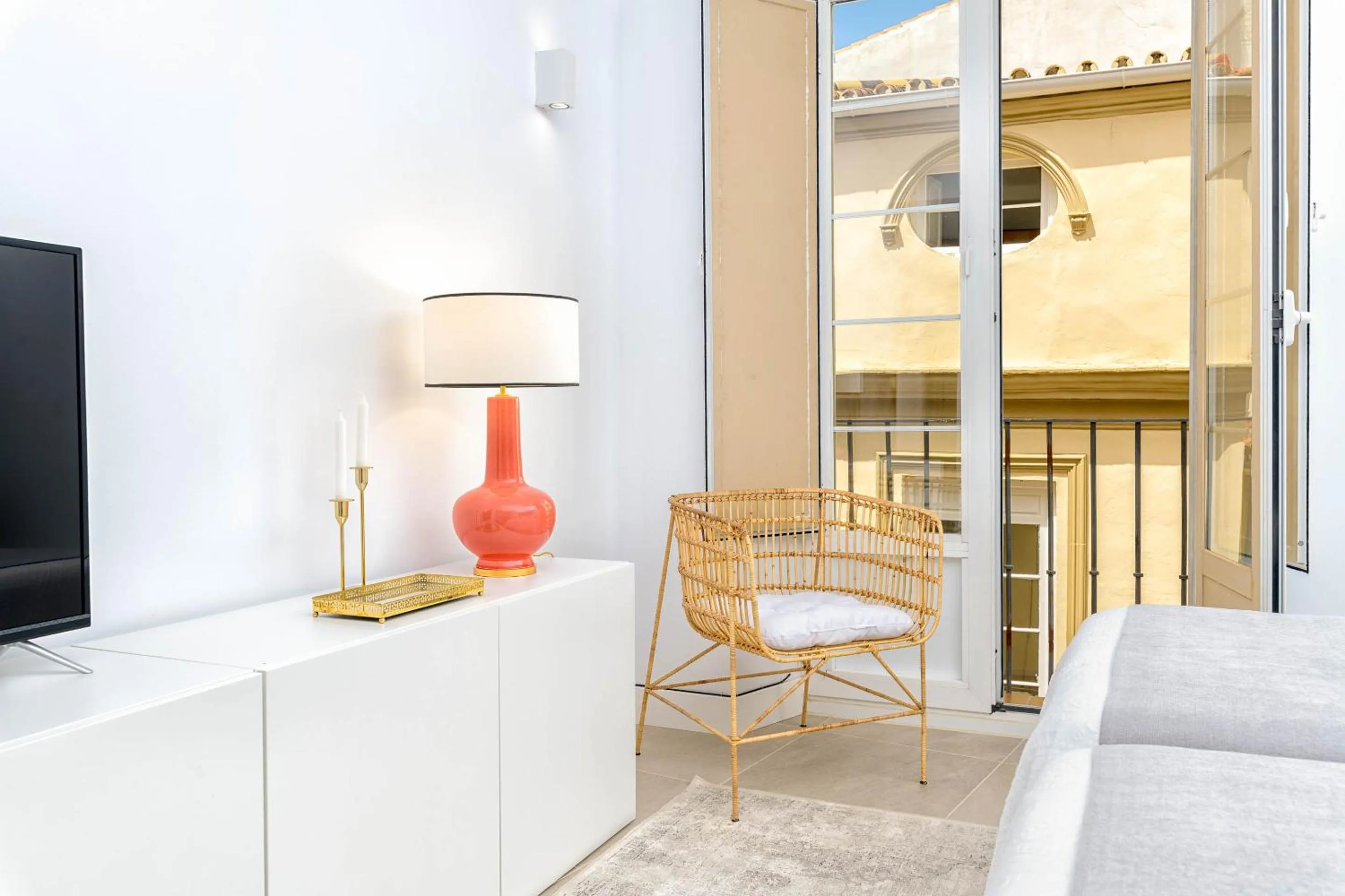 Living room in iloftmalaga San Juan