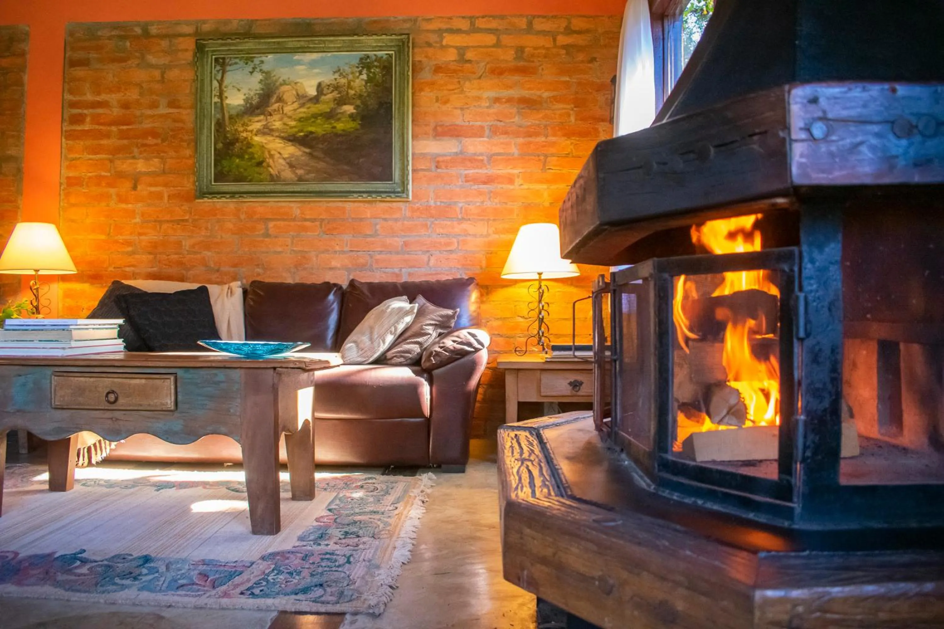 Seating area in Pousada VillaSerrana