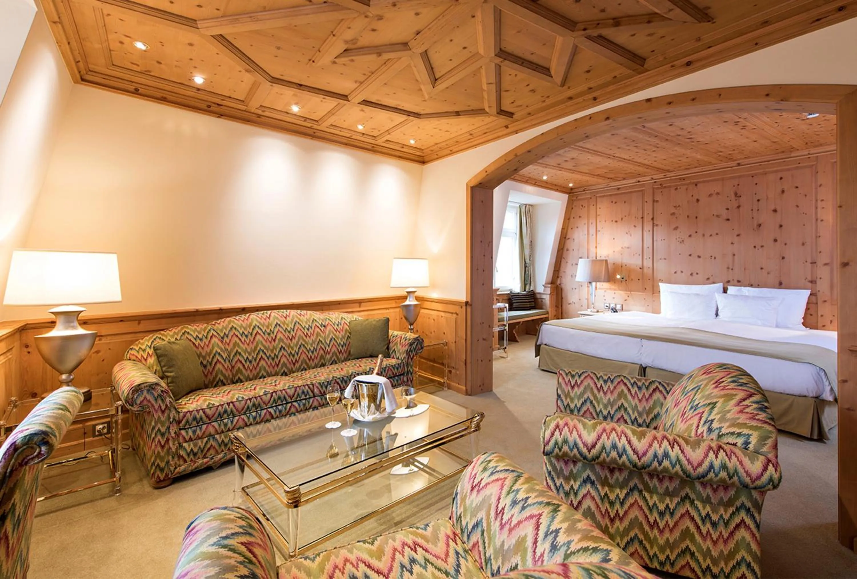 Photo of the whole room, Bed in Hotel Seehof Davos