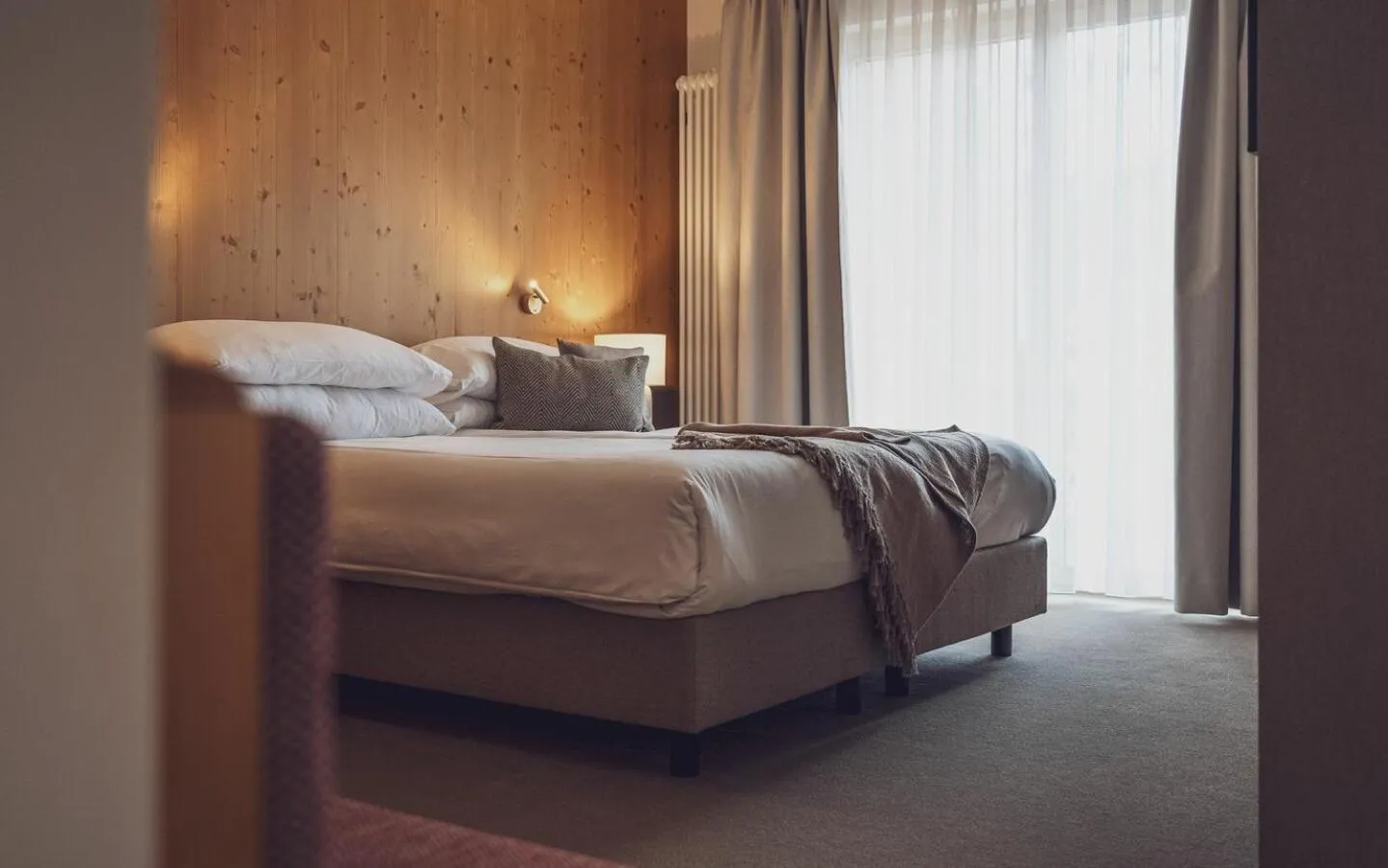 Bed in Hotel Waldhuus