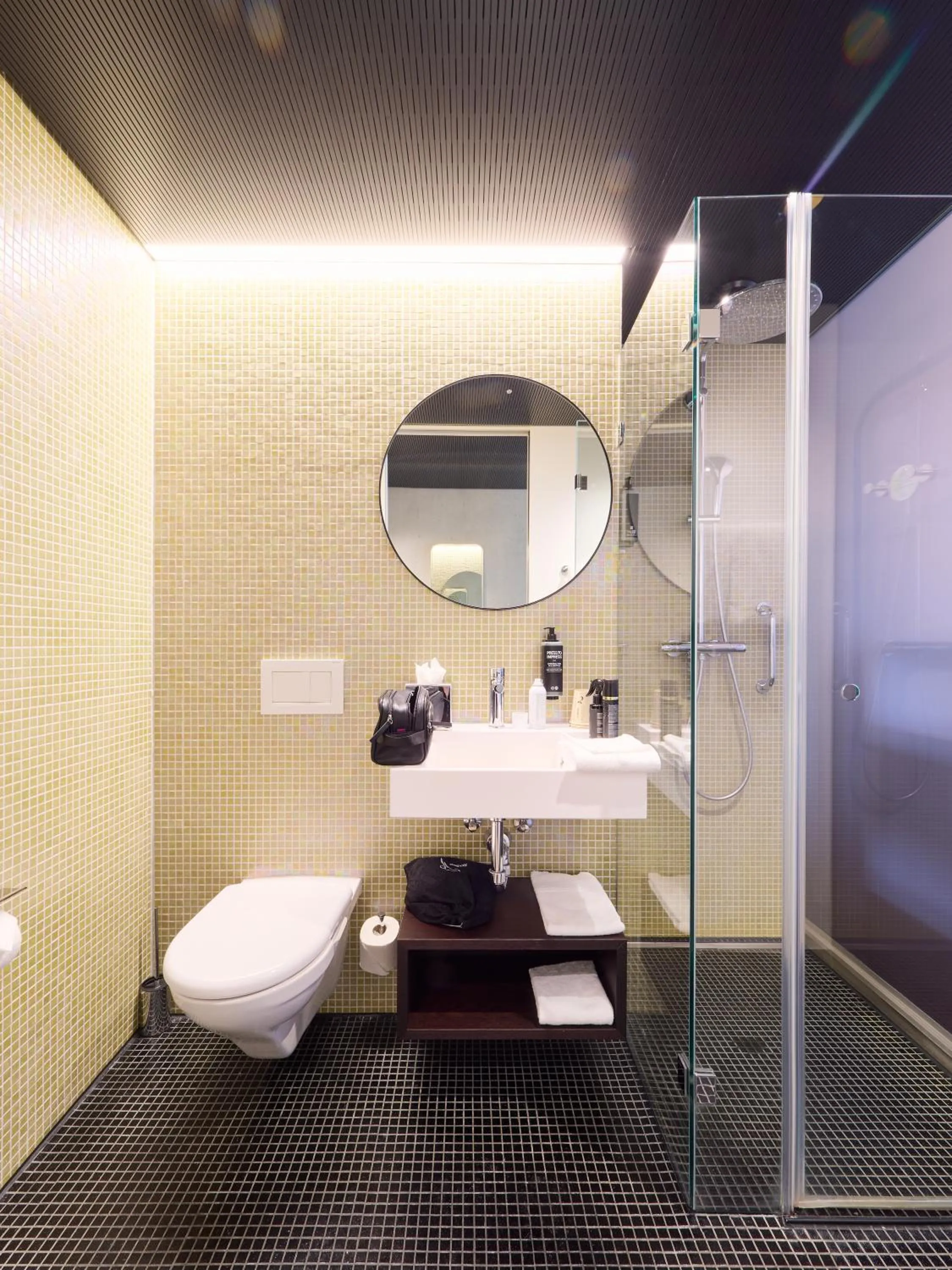 Bathroom in ibis Styles Bern City