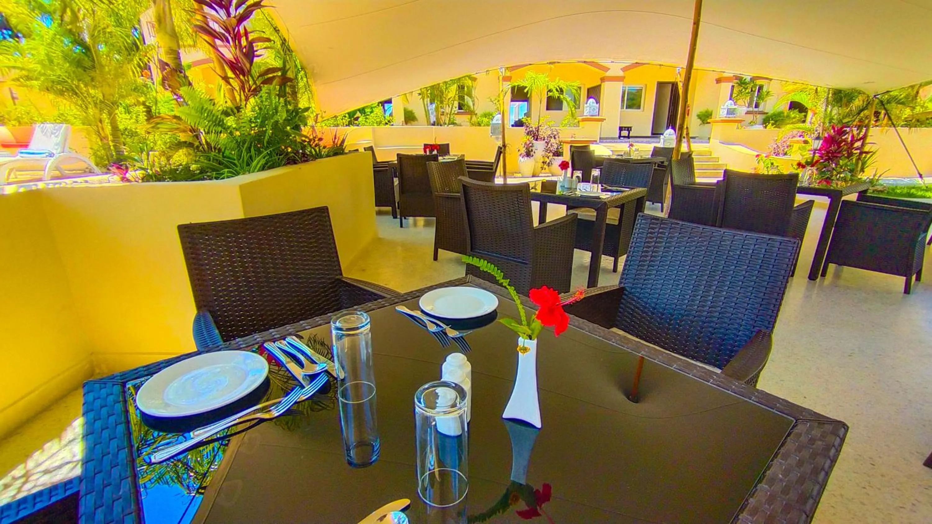 Patio in Golden Palm Boutique Zanzibar