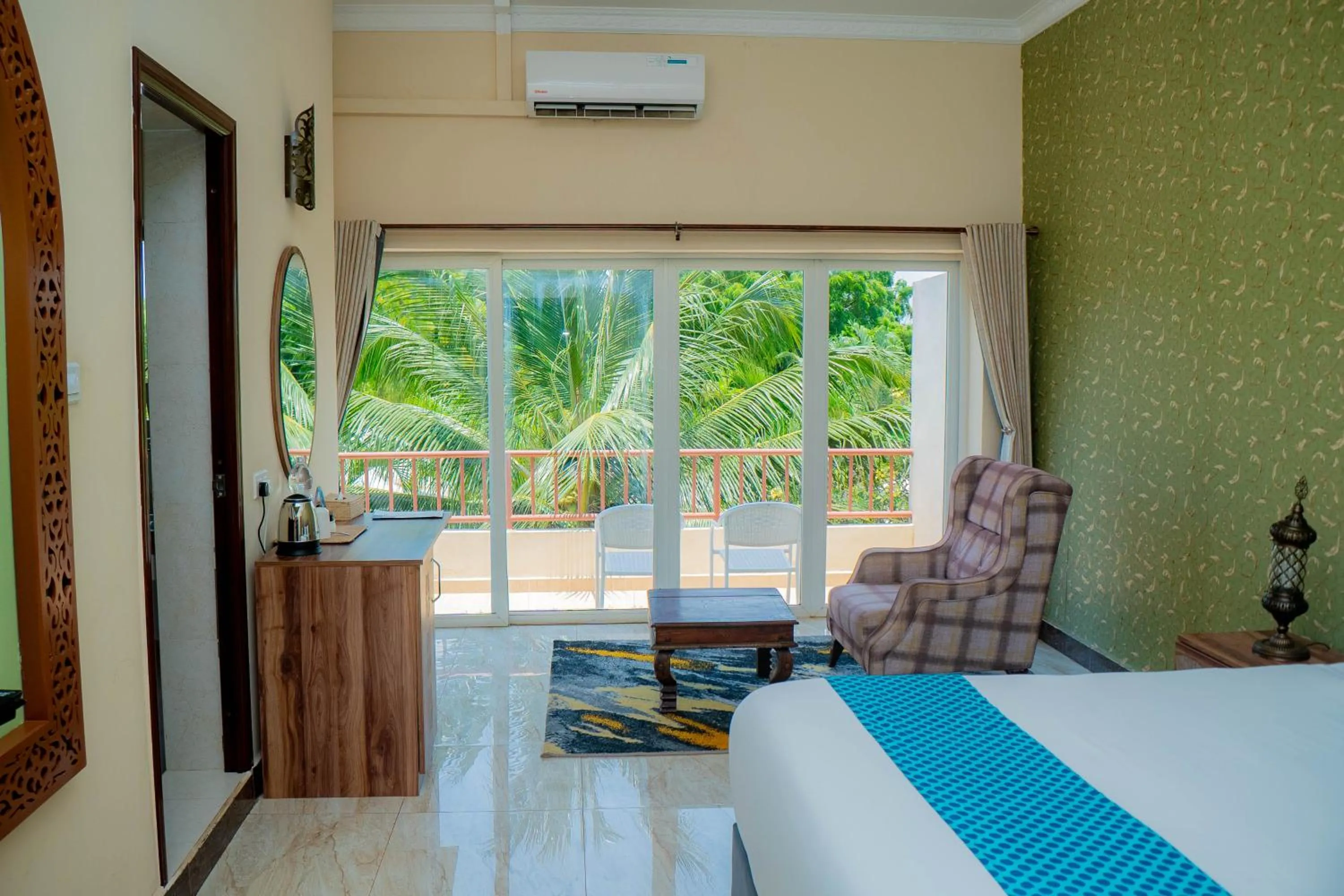 Bed in Golden Palm Boutique Zanzibar