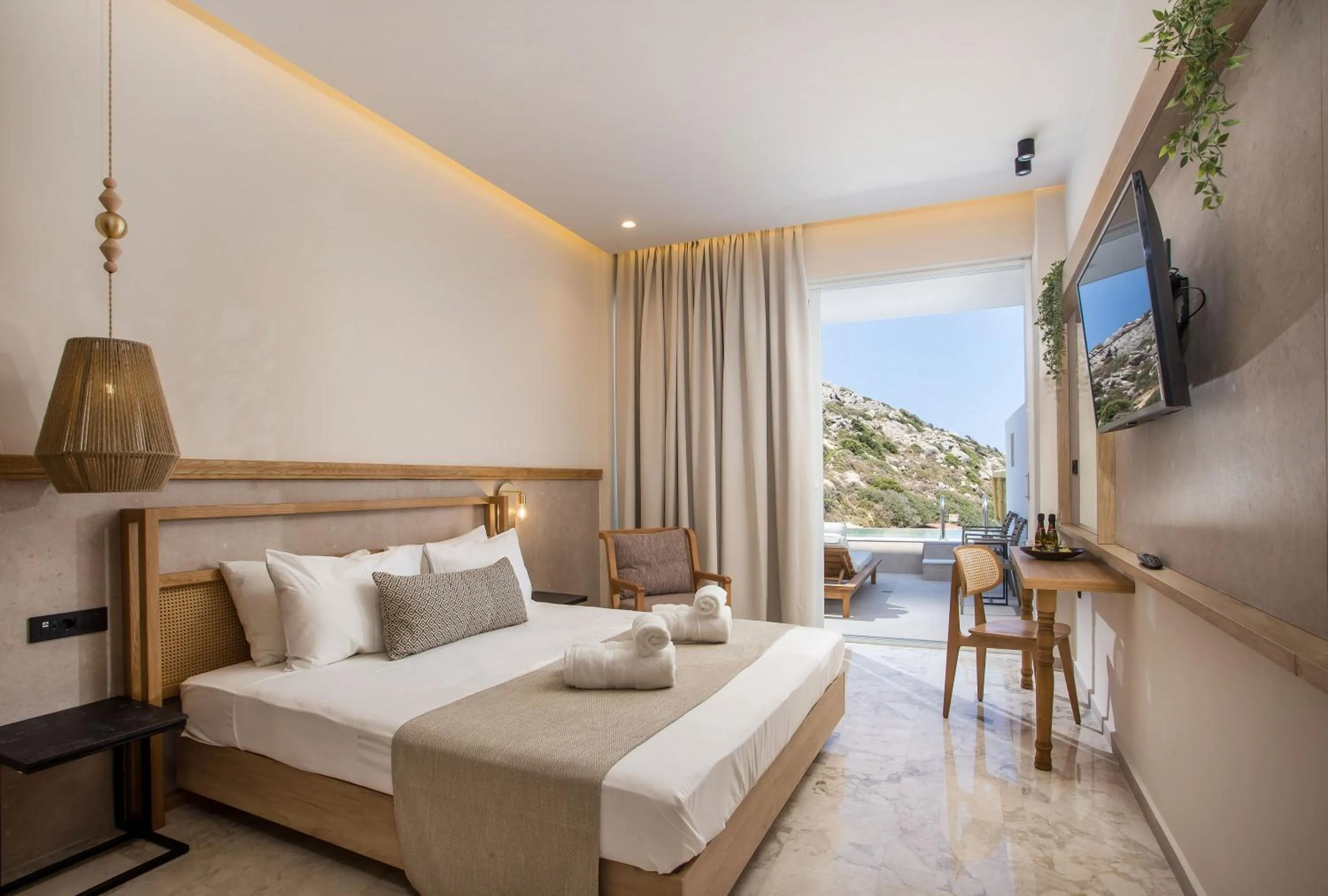 Bed in Ladiko Suites - Faliraki