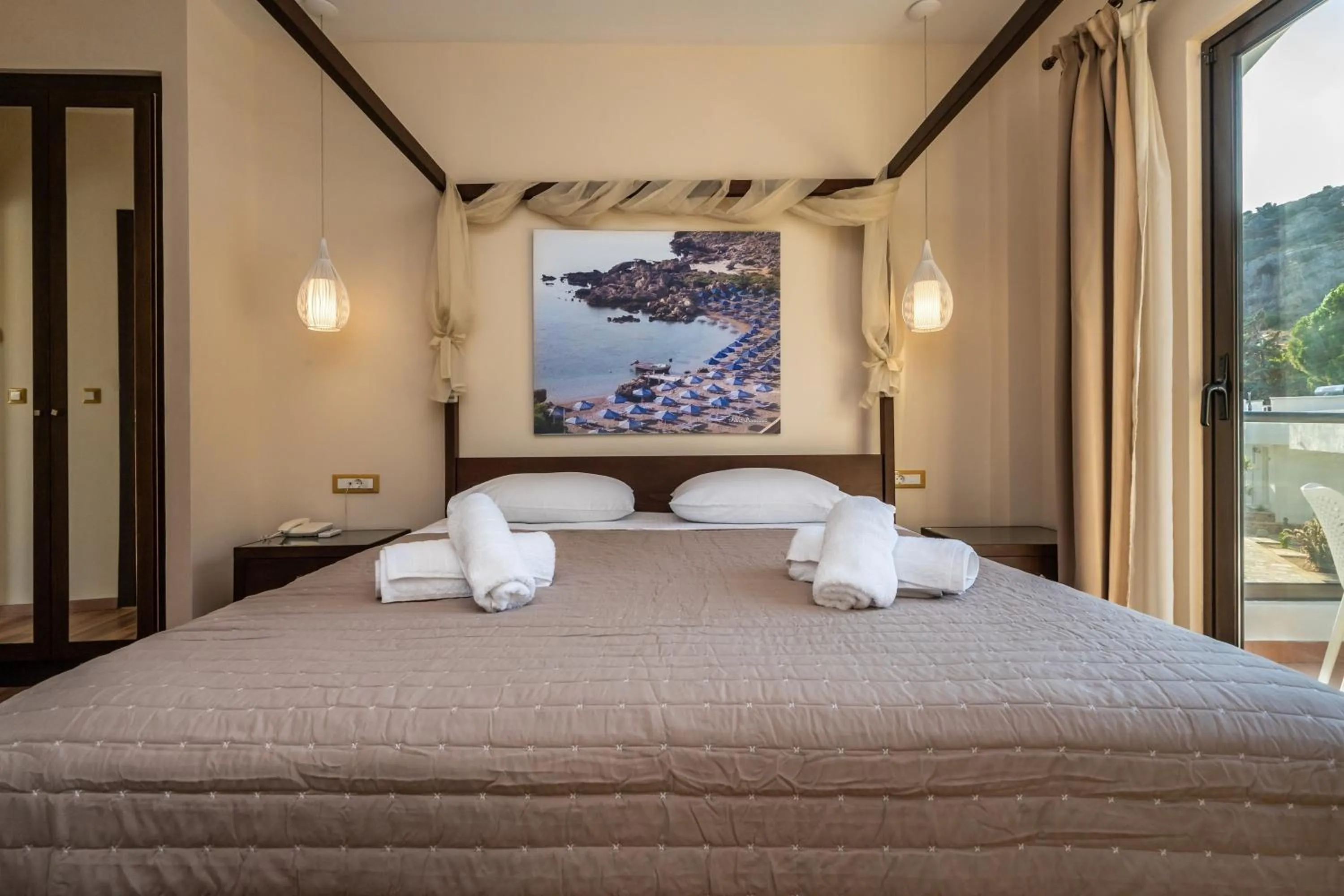 Bed in Ladiko Suites - Faliraki