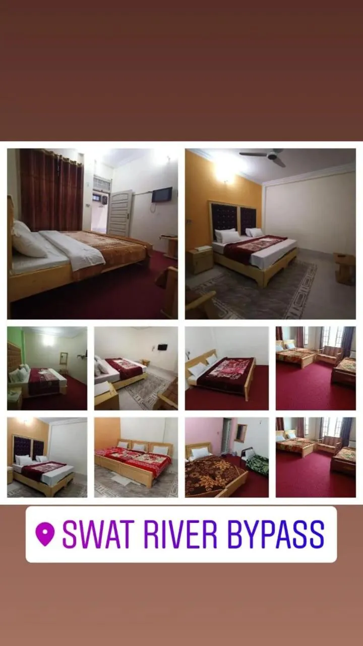 Bed in FR Darya E Swat Hotel