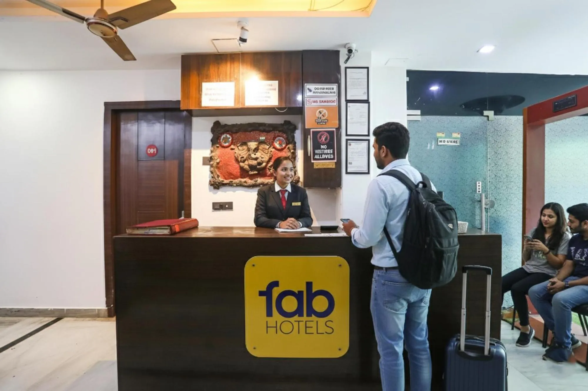 Lobby or reception in FabHotel NK Residency