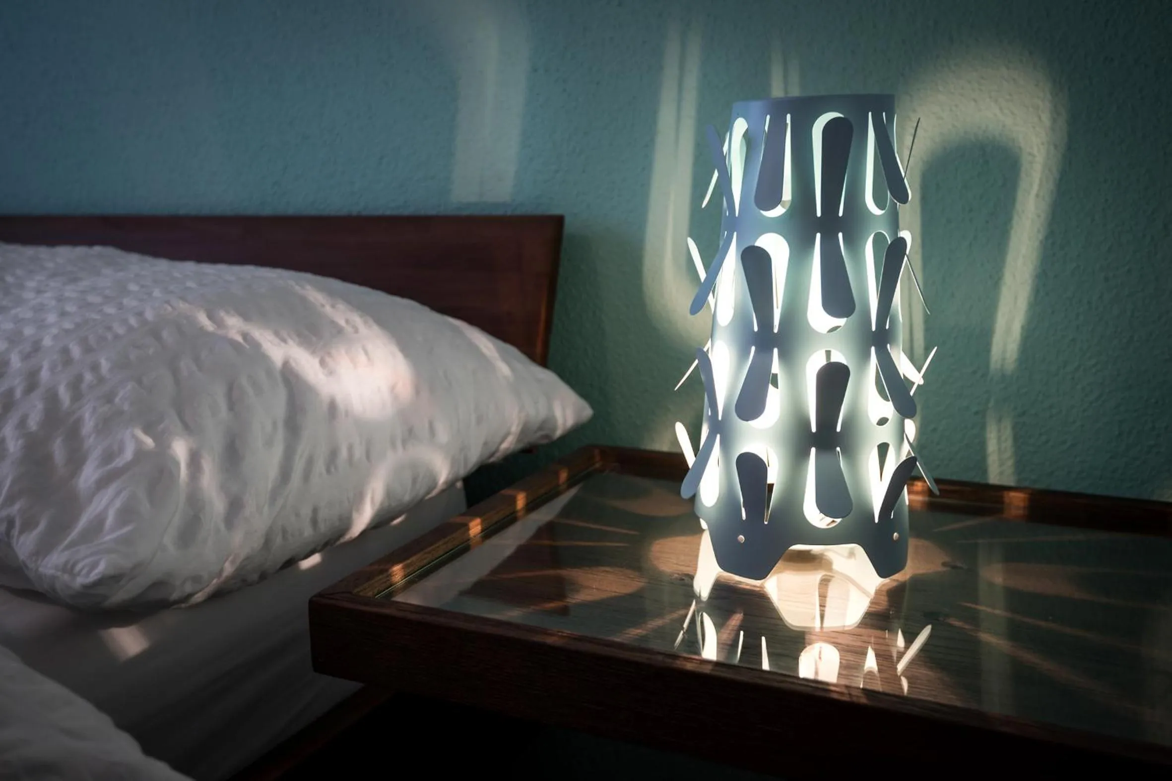 Decorative detail, Bed in Hotel Roggerli