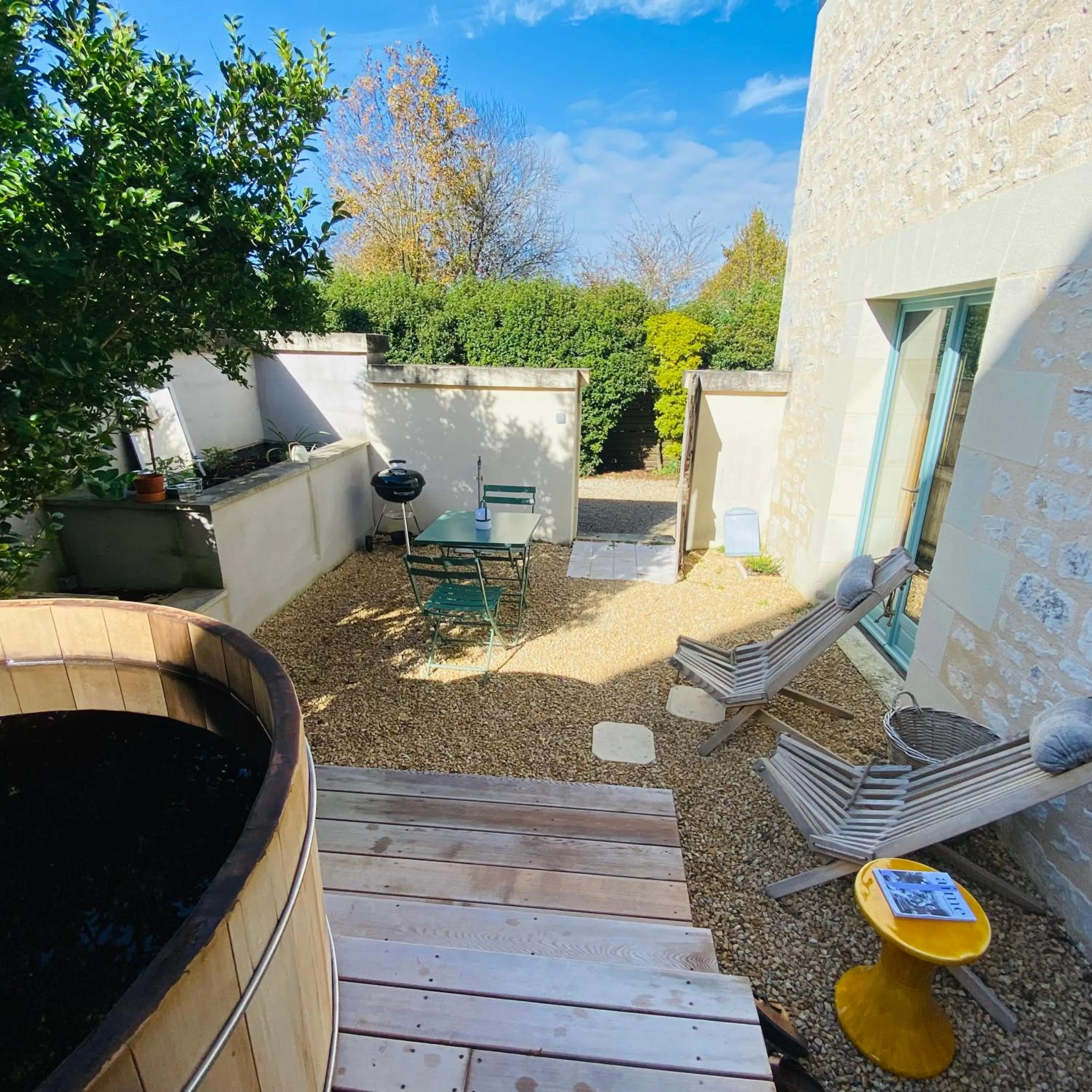 Balcony/Terrace in L'écrin de verdure GITE VERVEINE