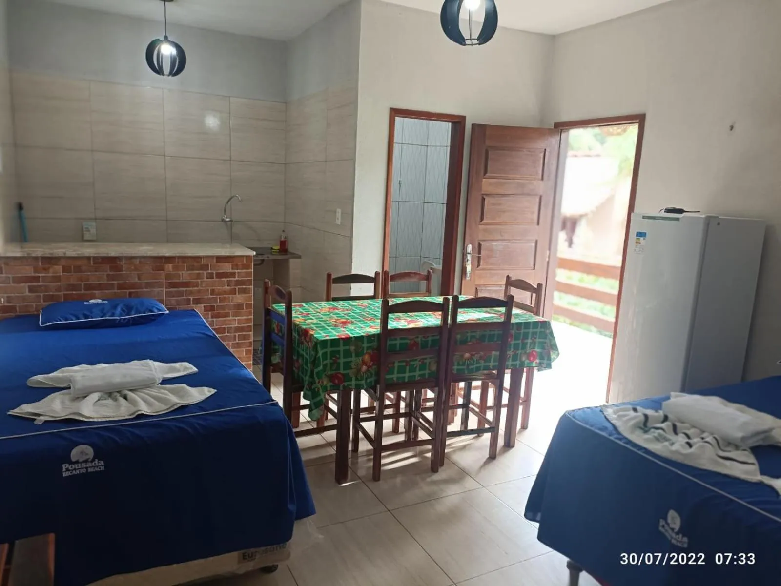 Bed in Pousada Recanto Beach