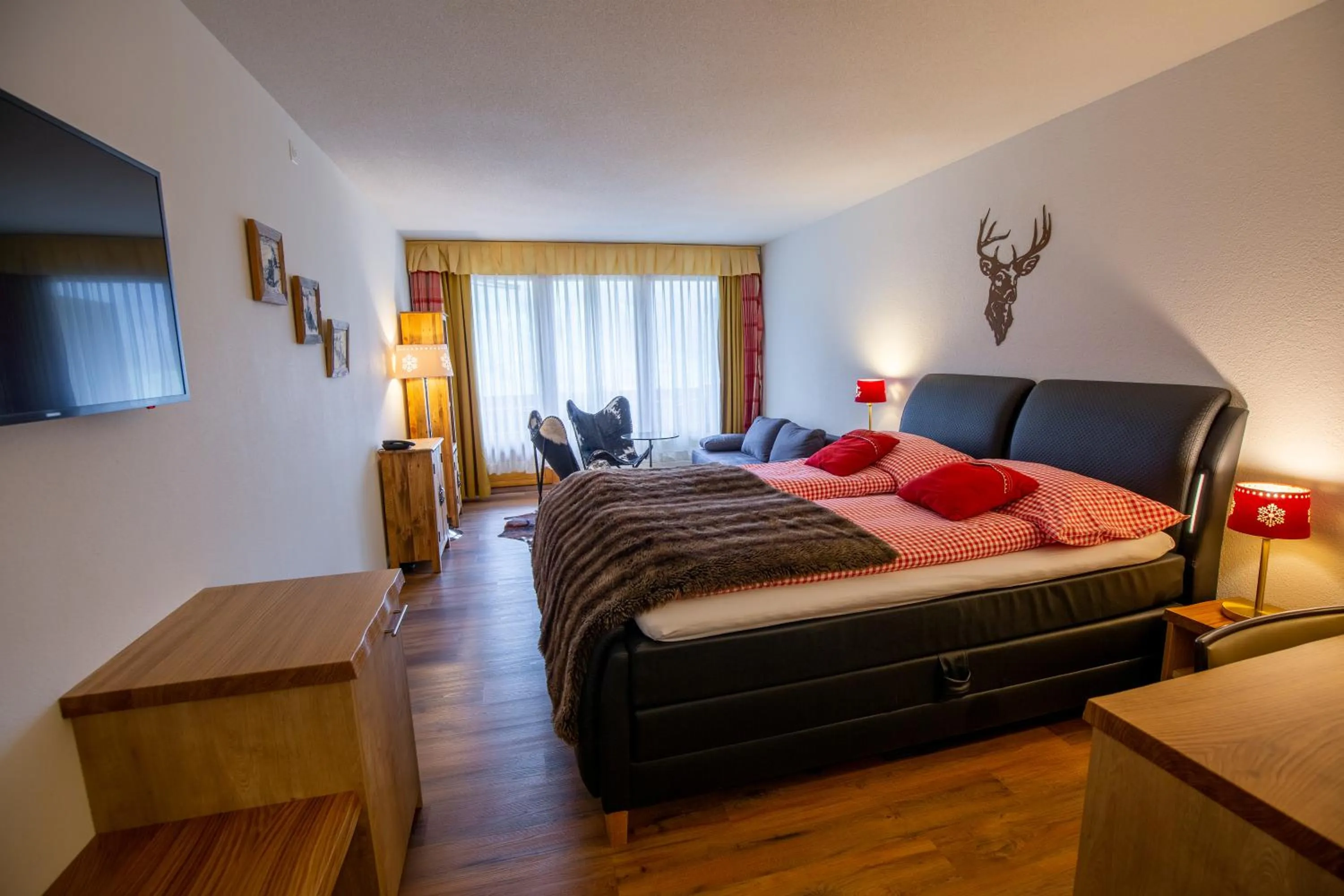 Bed in Chalet-Hotel Beau-Site