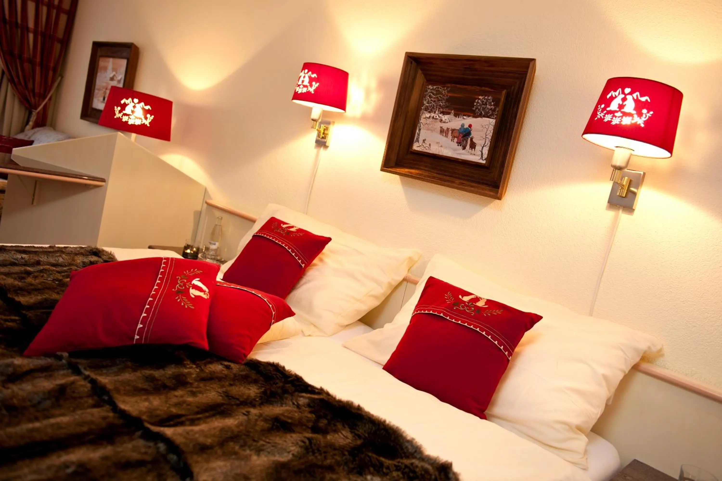 Bed in Chalet-Hotel Beau-Site