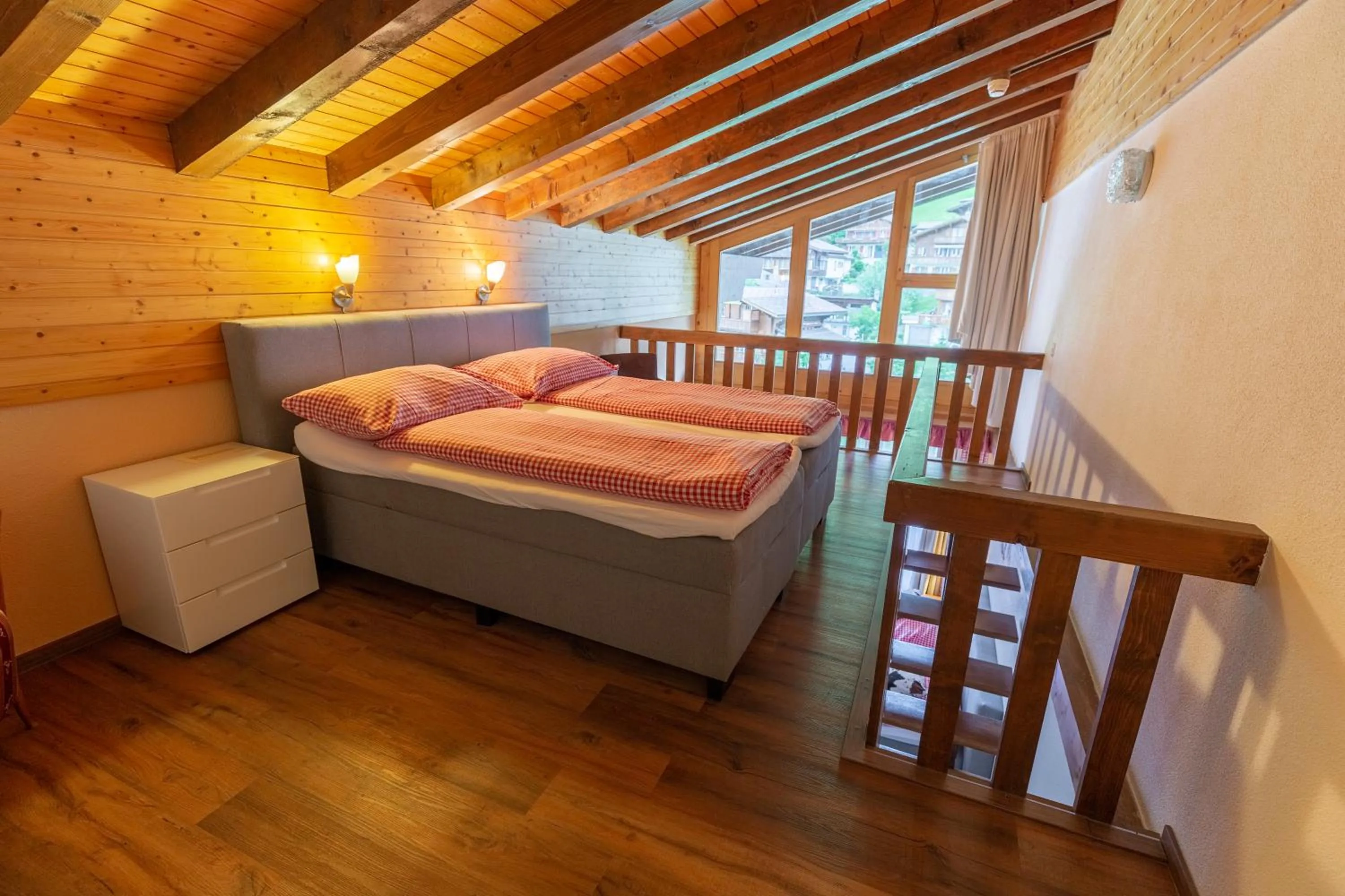 Bed in Chalet-Hotel Beau-Site