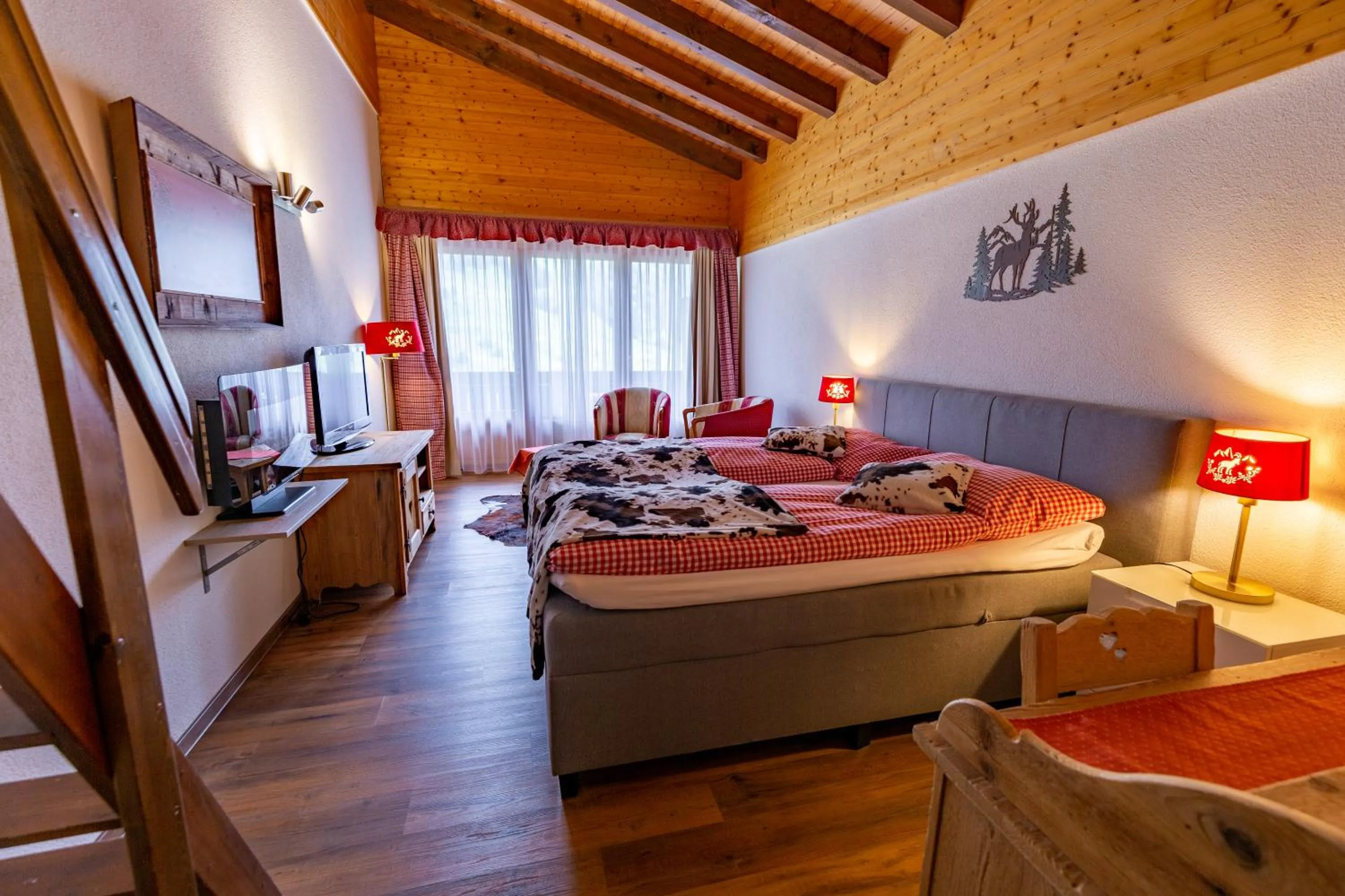 Bed in Chalet-Hotel Beau-Site