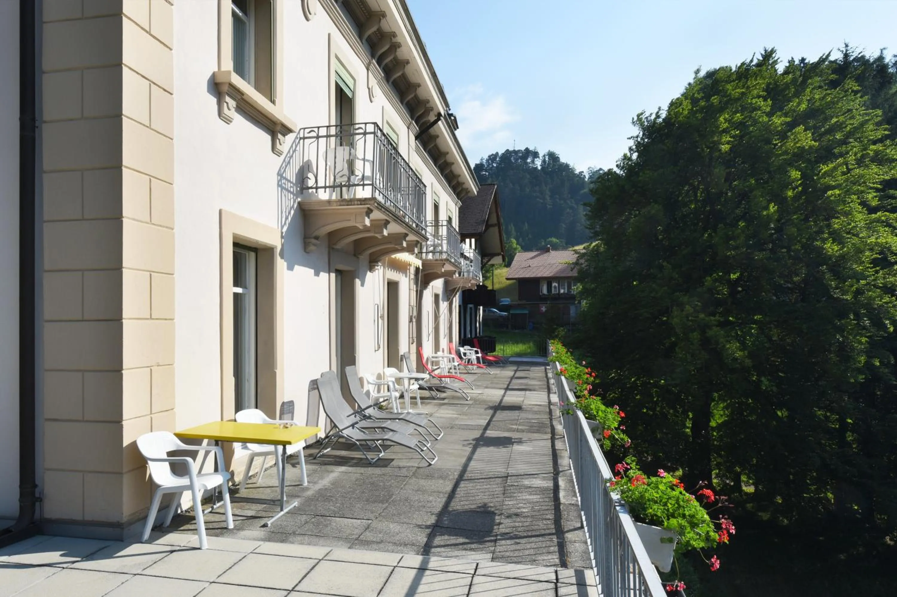Balcony/Terrace in Waldhotel Unspunnen