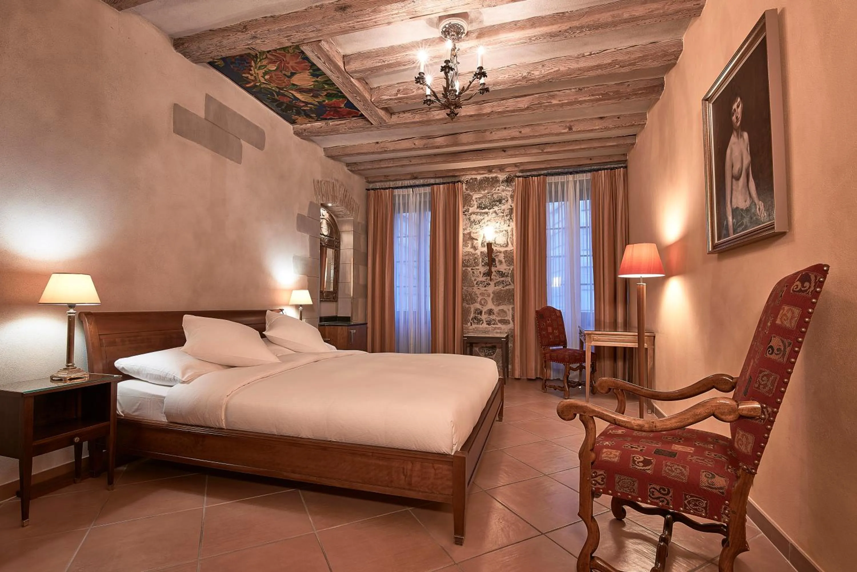 Photo of the whole room, Bed in Hotel d'Allèves