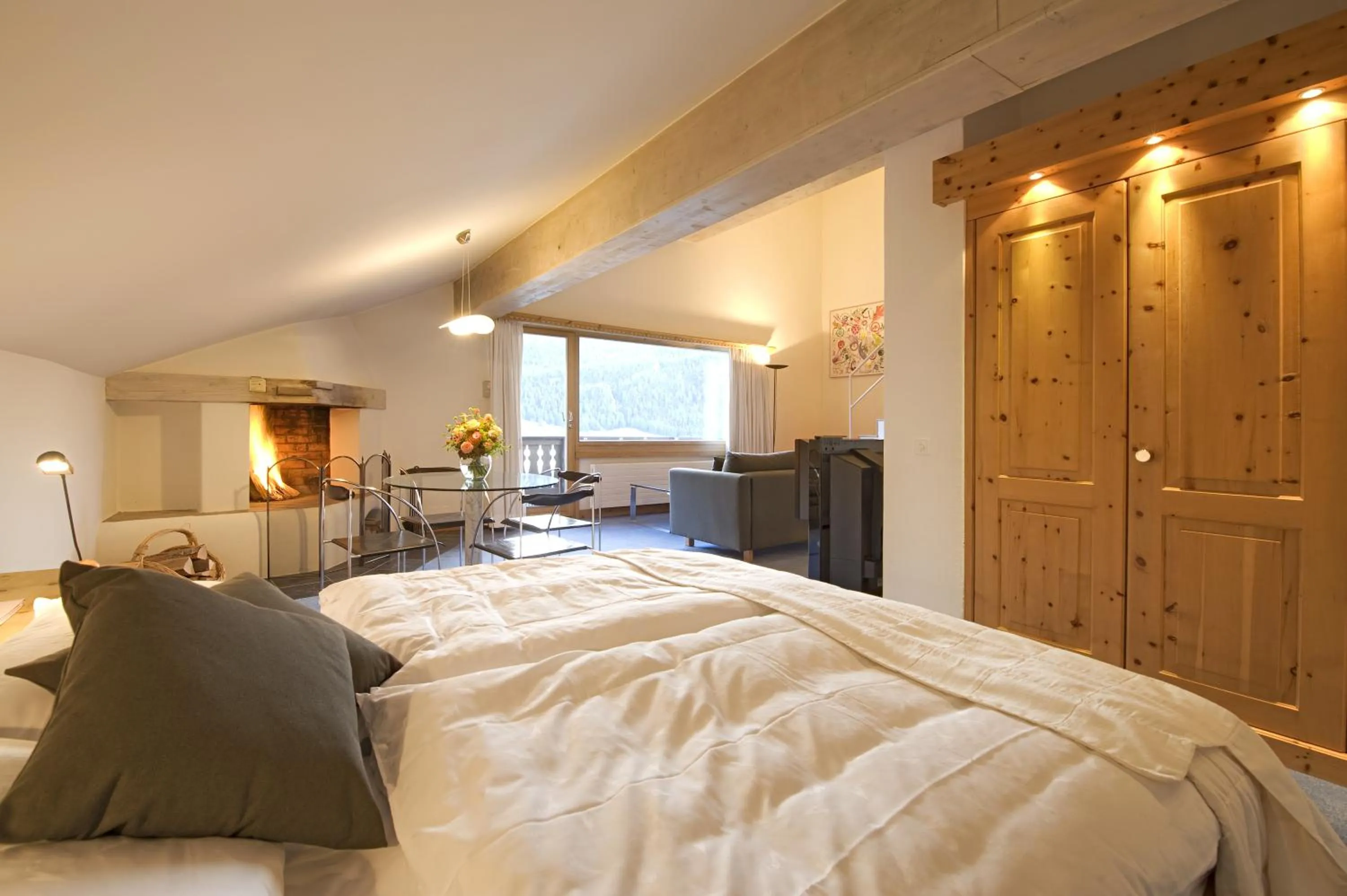 Photo of the whole room, Bed in Albana Hotel Silvaplana