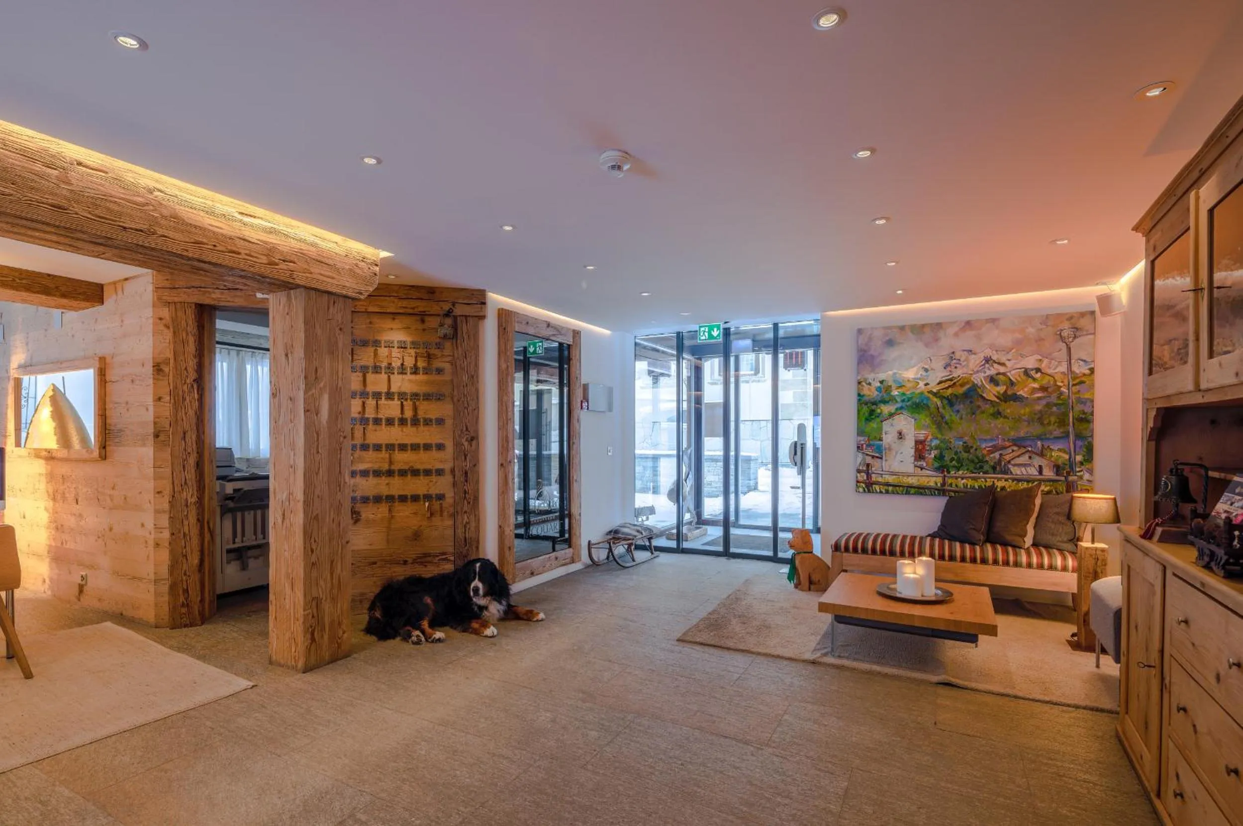 Lobby or reception in Albana Hotel Silvaplana