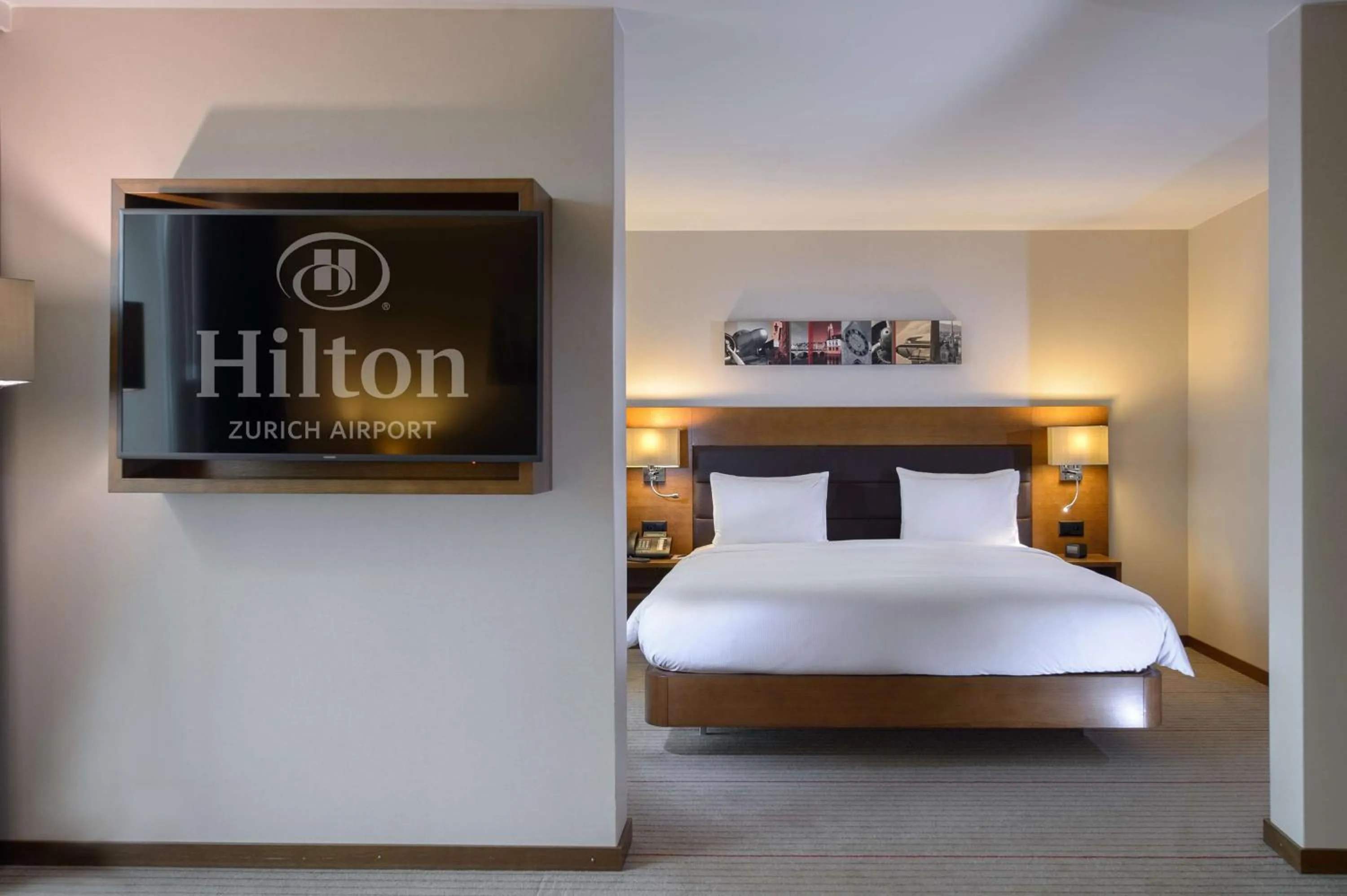 Bed in Hilton Zurich Airport