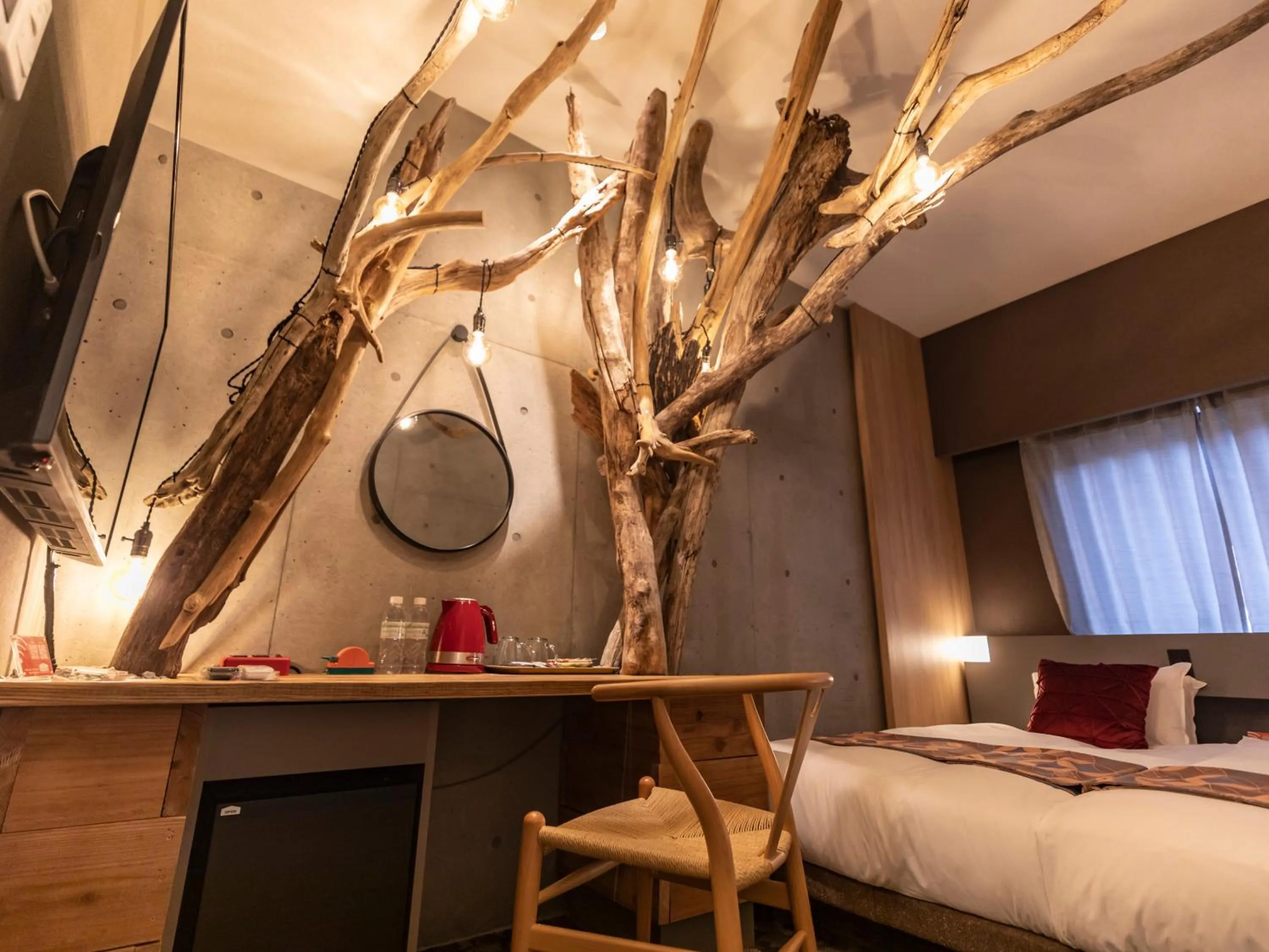 Bed in Hale Kyoto Tambaguchi Umekoji Park North