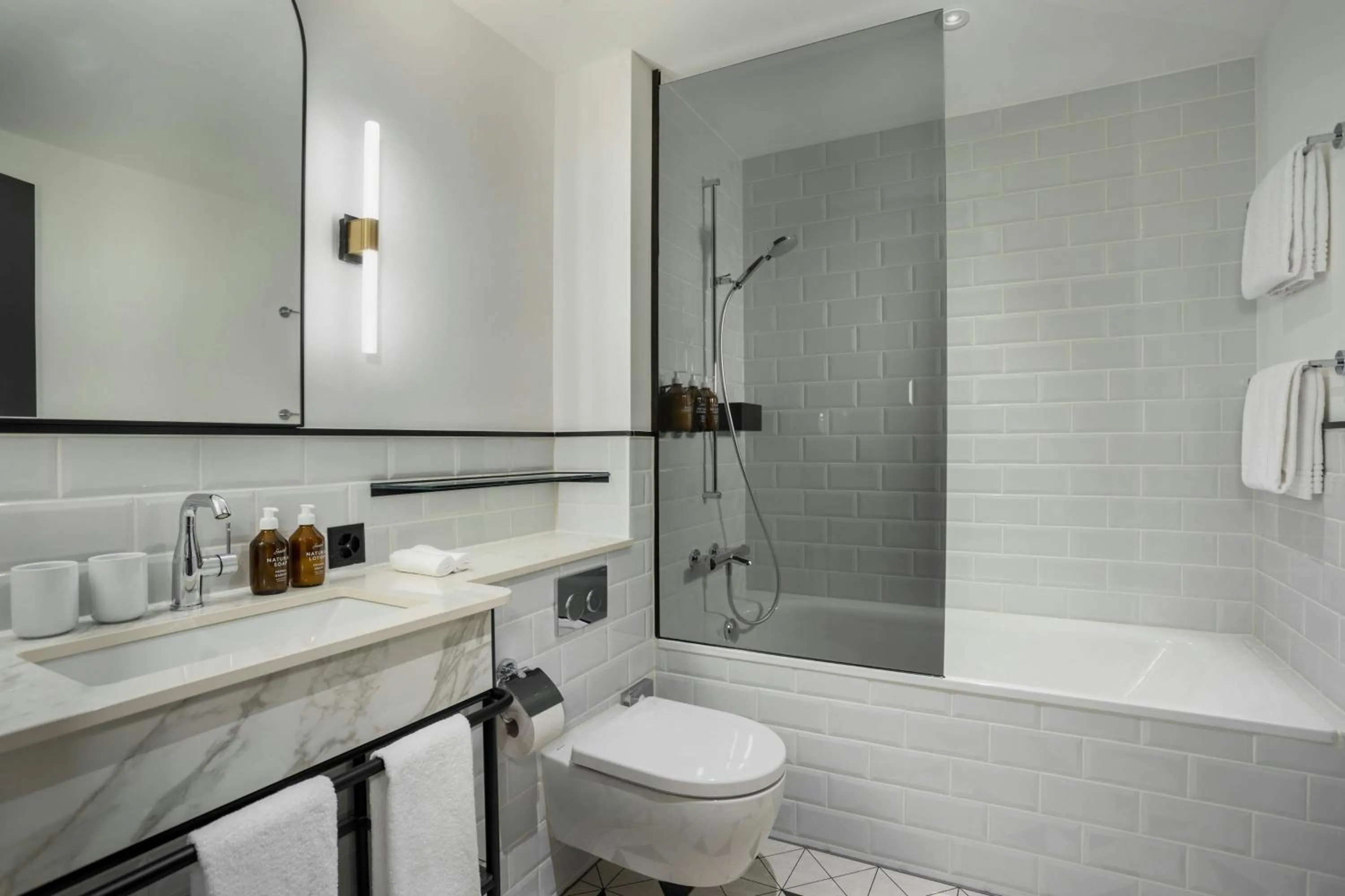 Bathroom in Neues Schloss Privat Hotel Zurich, Autograph Collection