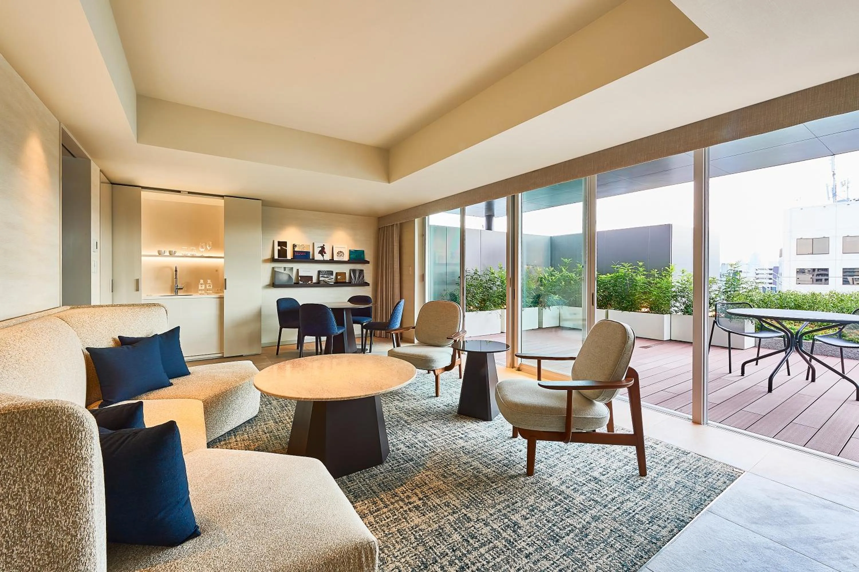 Living room in The Gate Hotel Ryogoku by Hulic