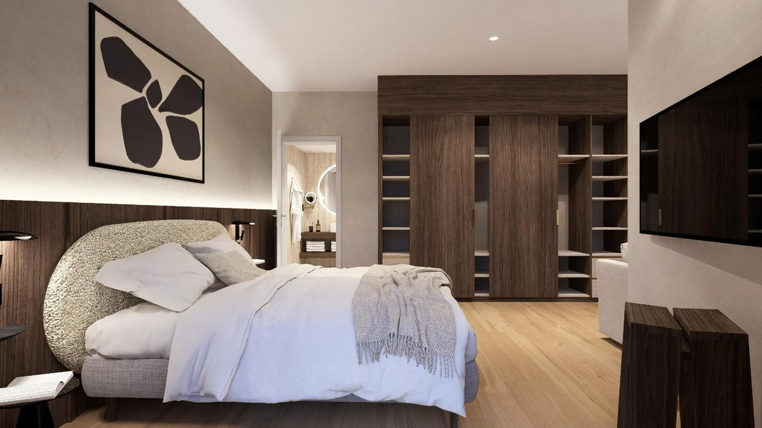 Photo of the whole room, Bed in Hotel la Palma au Lac