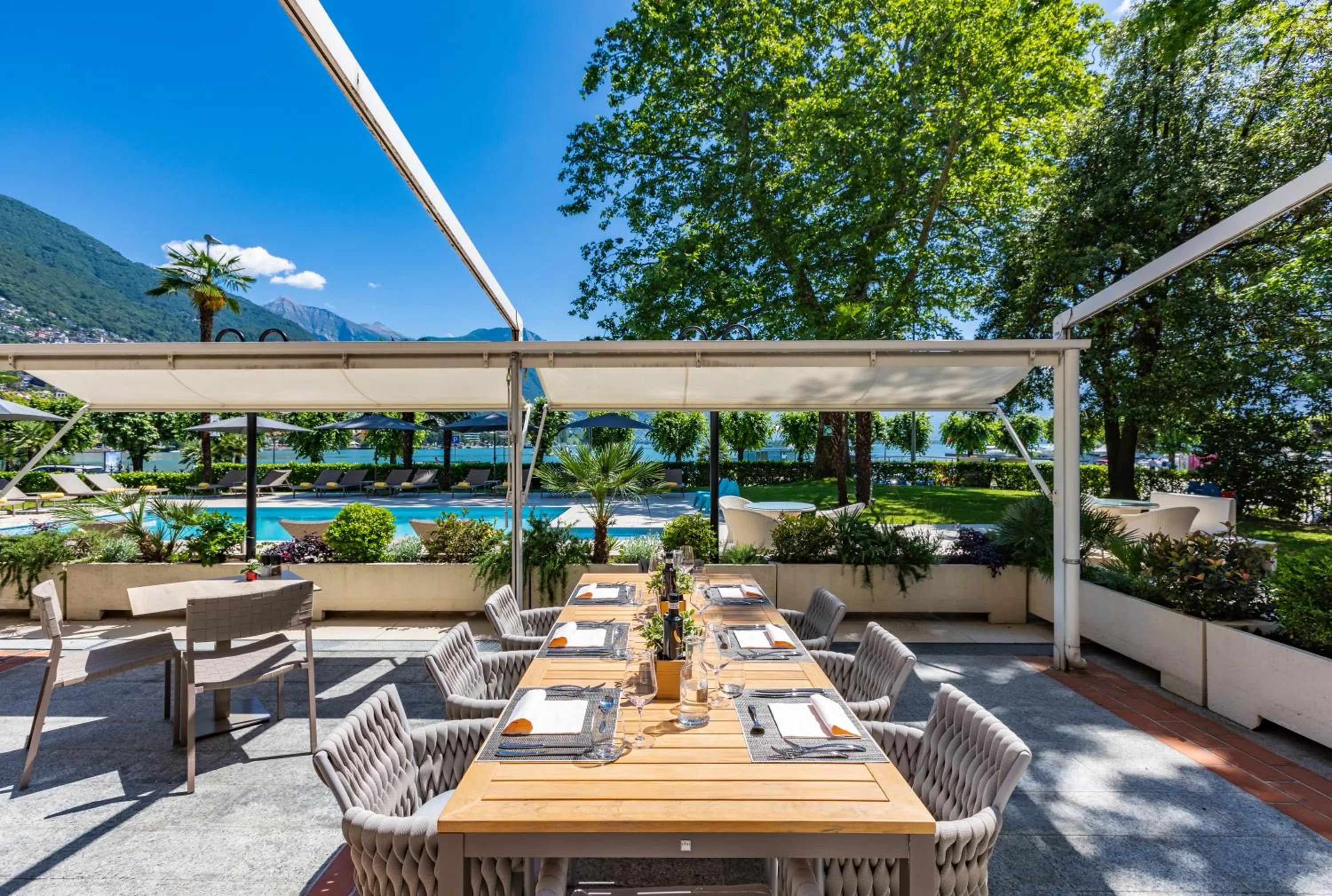 Patio in H4 Hotel Arcadia Locarno