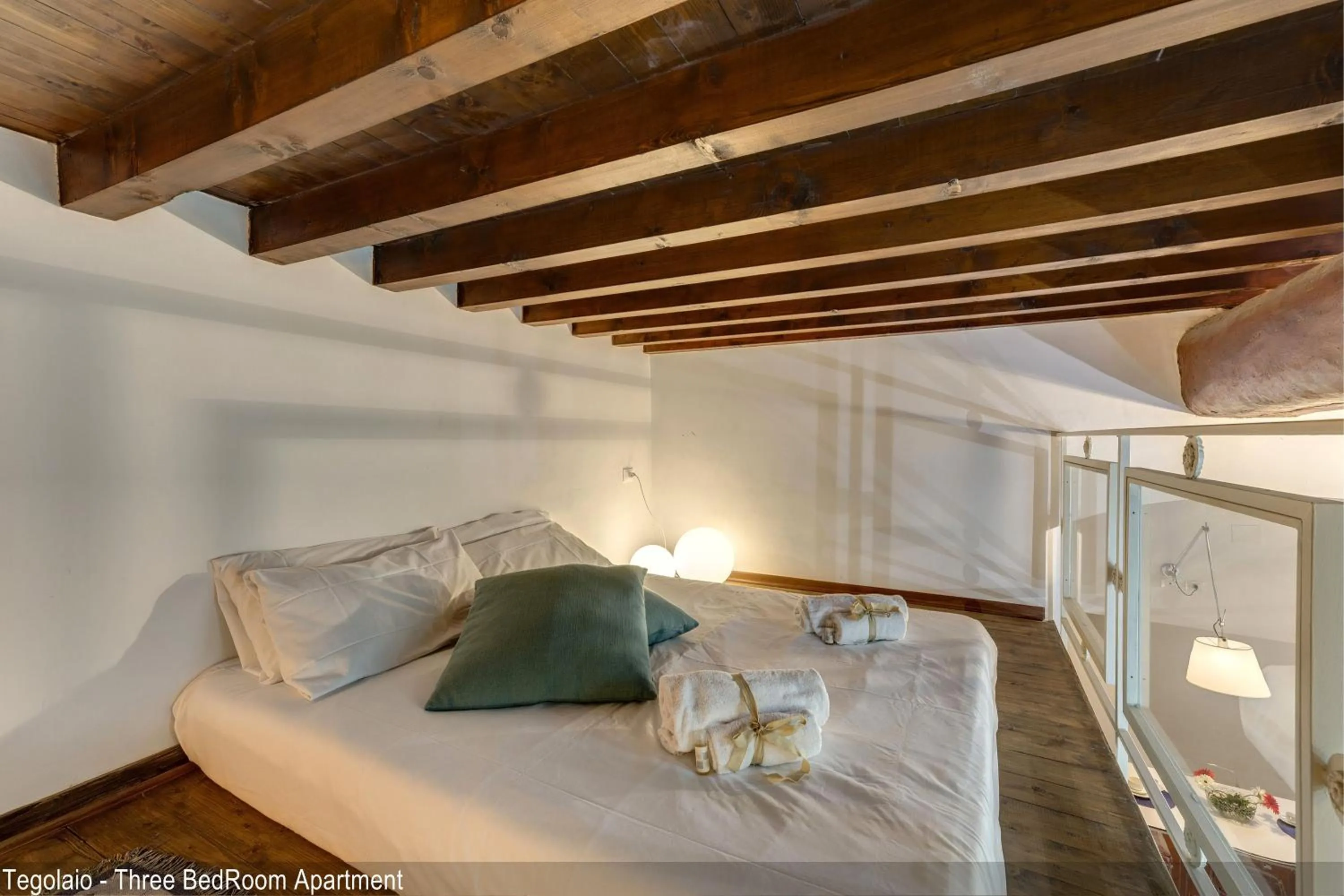 Bedroom, Bed in Tegolaio Apartments by Mamo Florence