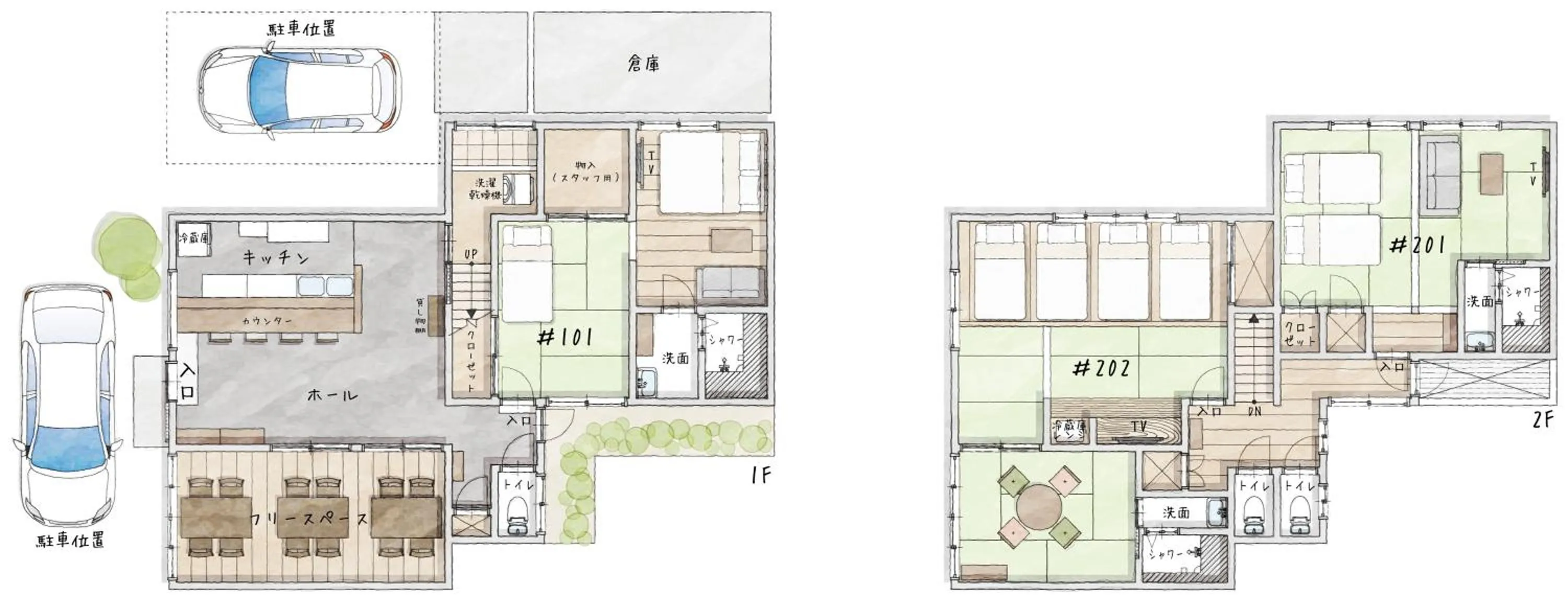Floor plan in Yuimaru EAST - 最大18名貸切OK