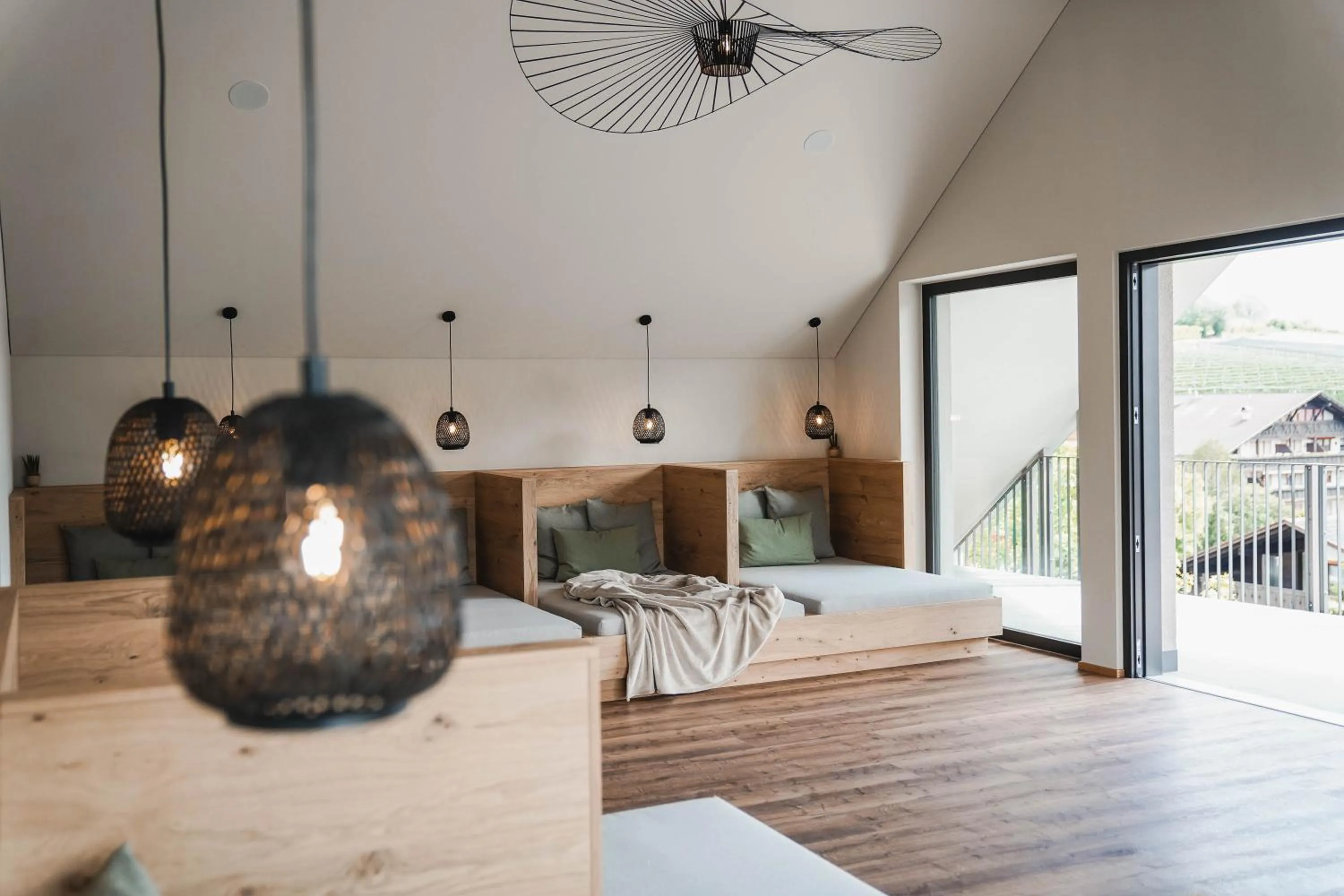 View (from property/room), Bed in Guesthouse Karnatsch