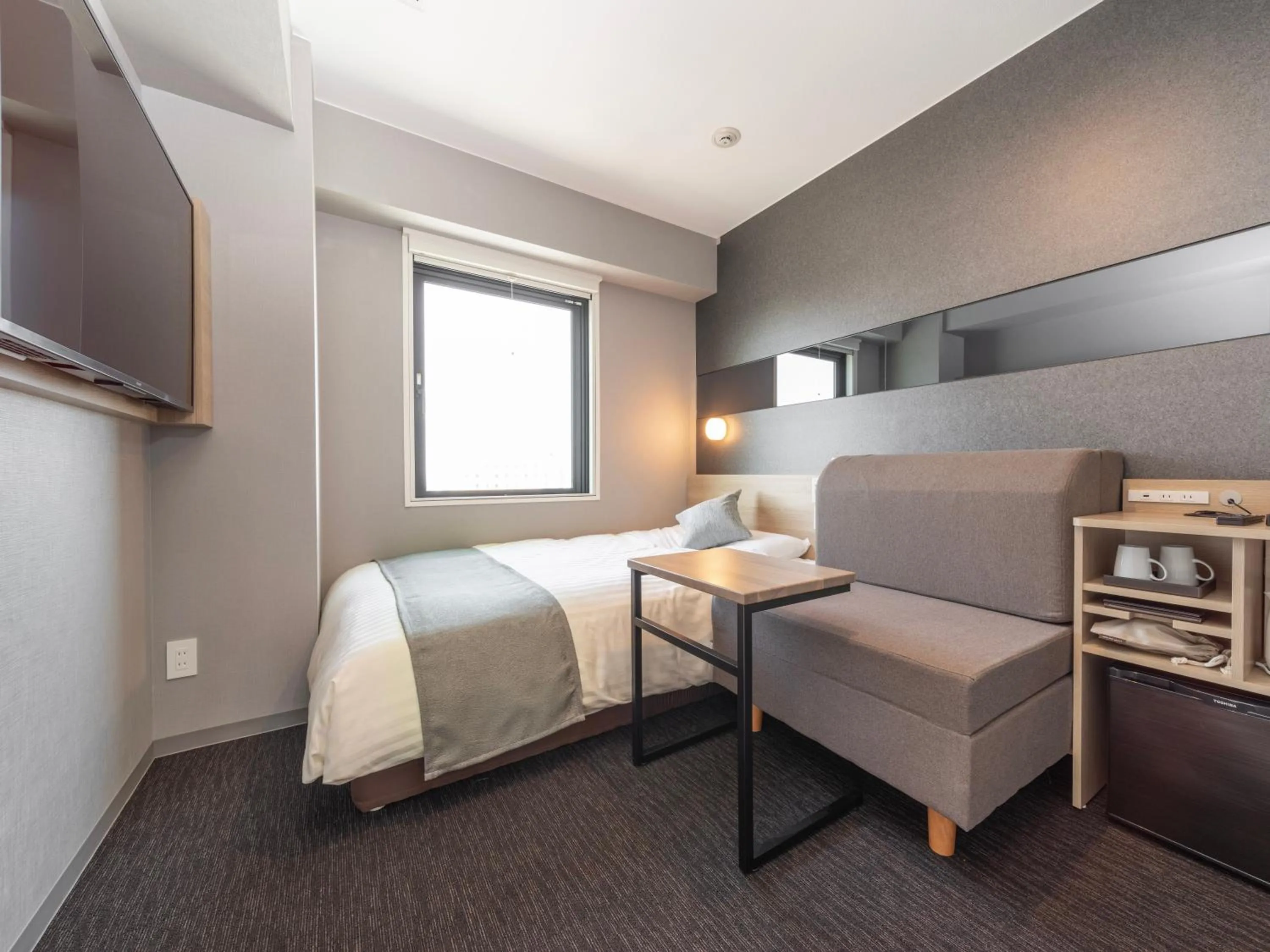 Photo of the whole room, Bed in Super Hotel Premier Kanazawaeki Higashiguchi