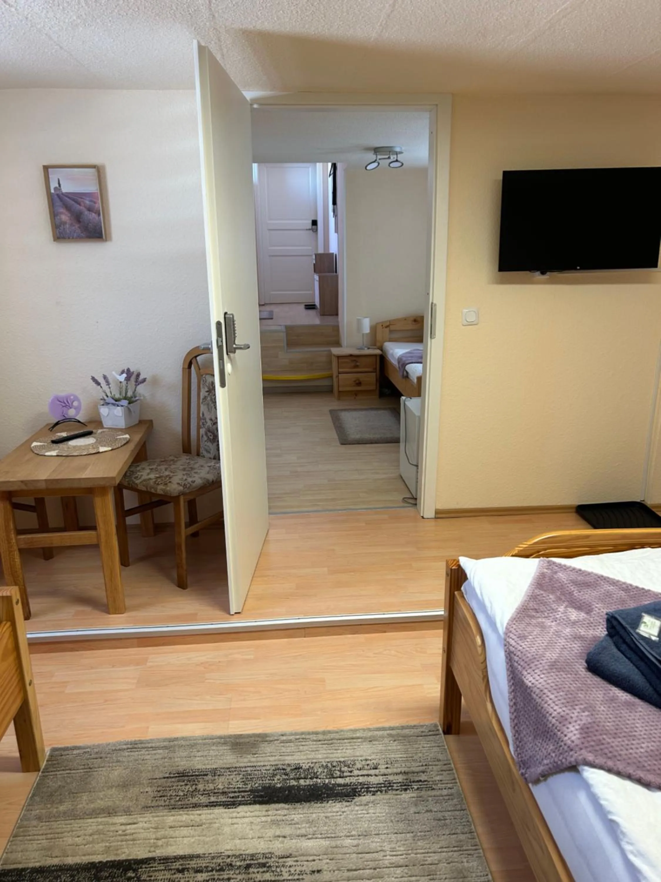 Bed in Pension Lavendel