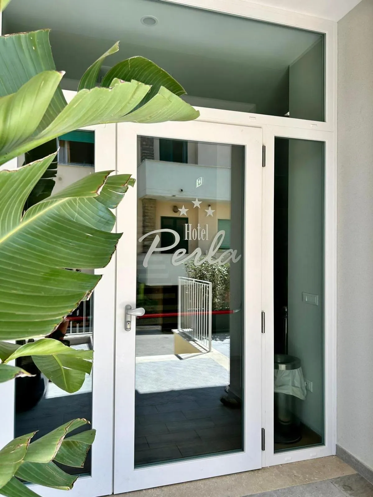 Facade/entrance in Hotel Perla