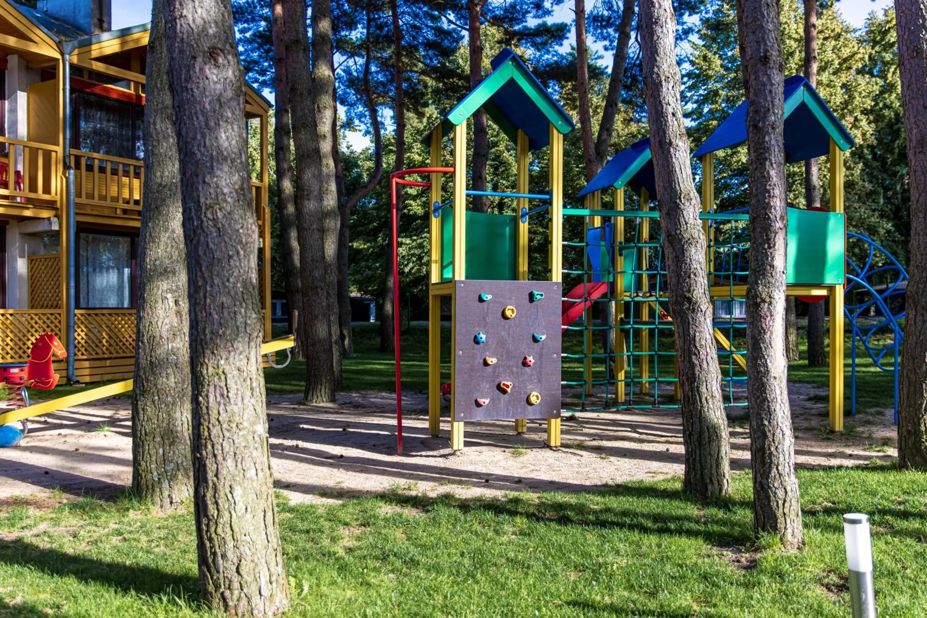 Children play ground in Poilsio namai Banga Sventojoje