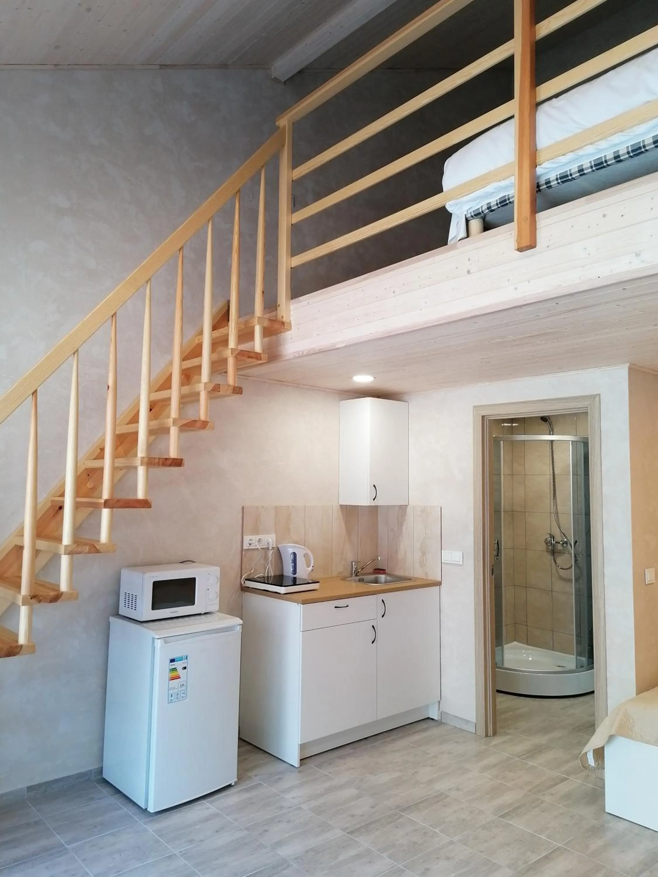 Kitchen or kitchenette in Poilsio namai Banga Sventojoje