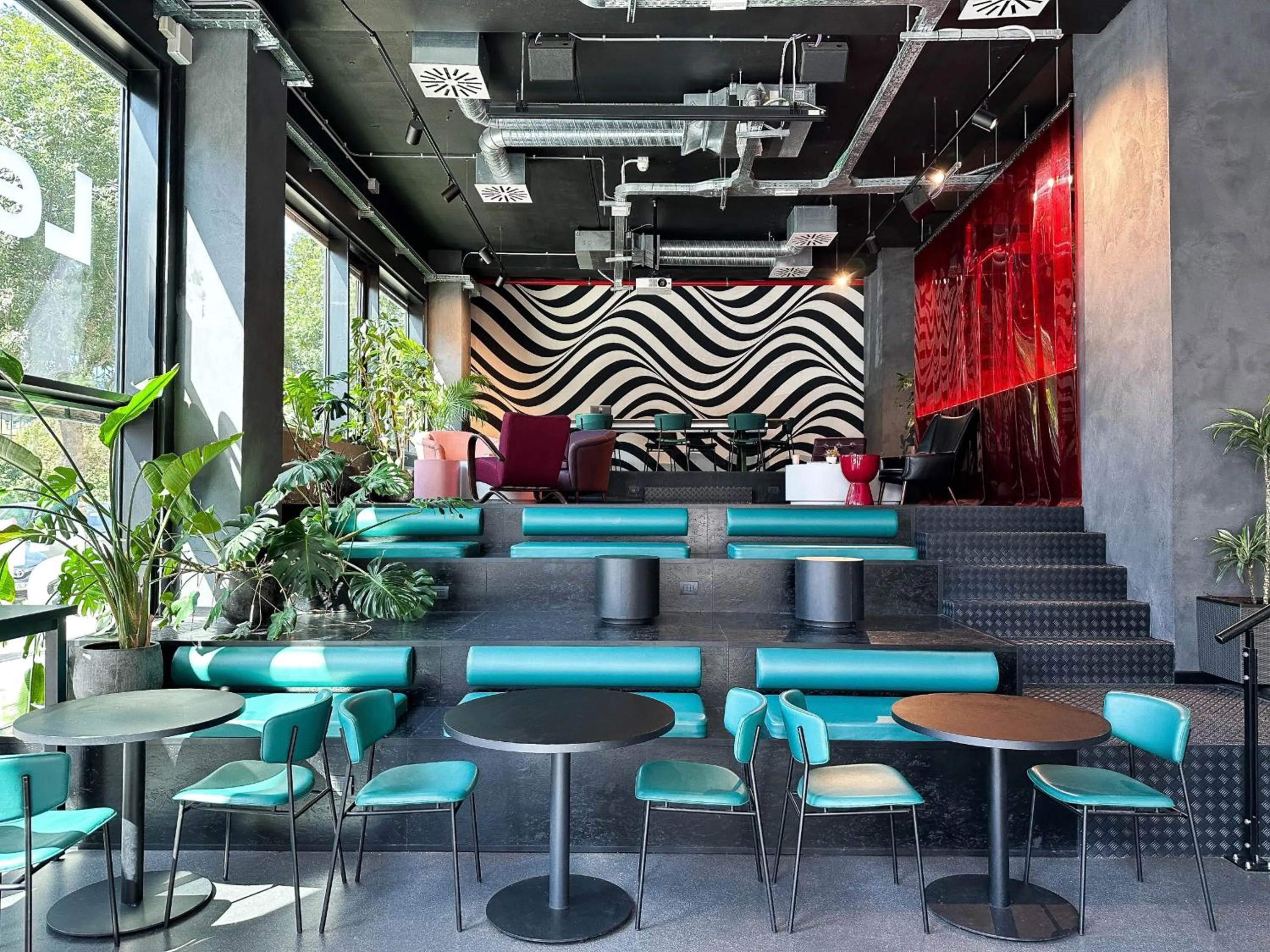 Seating area in The Social Hub Bologna