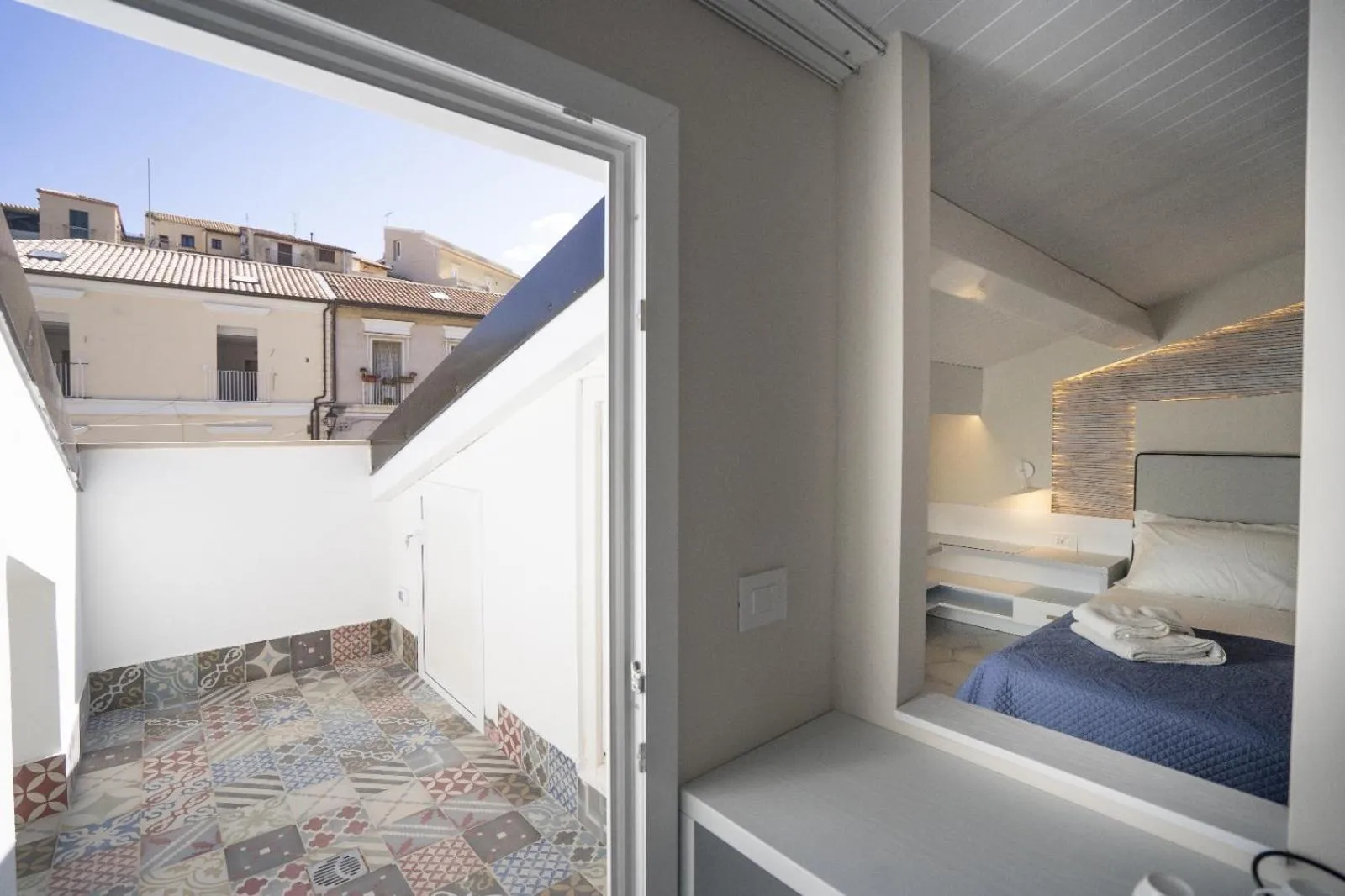 Balcony/Terrace, Bed in Franco's House Tropea