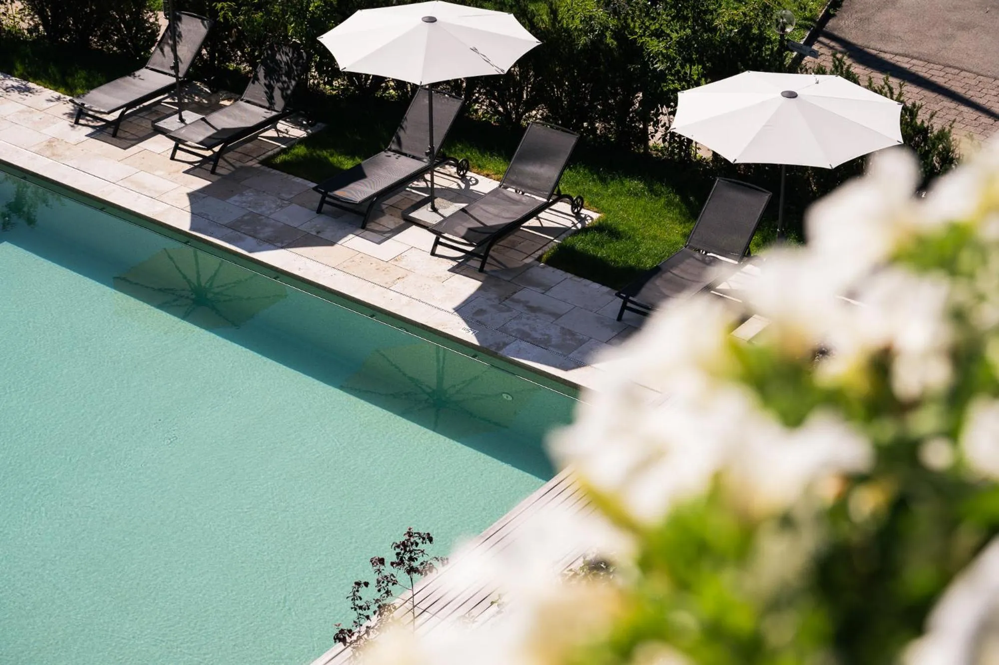 Pool view in Hotel Arc-en-ciel Gstaad