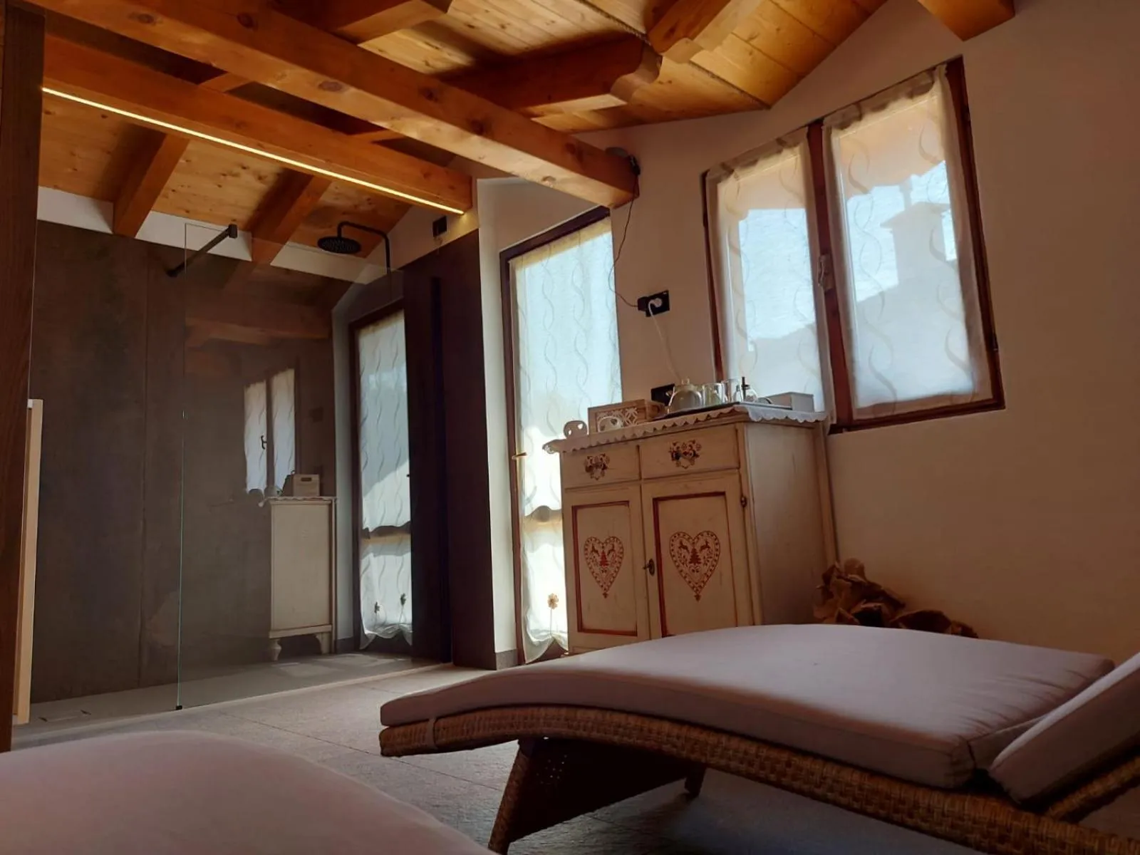 Sauna, Bed in B&B Stella Alpina