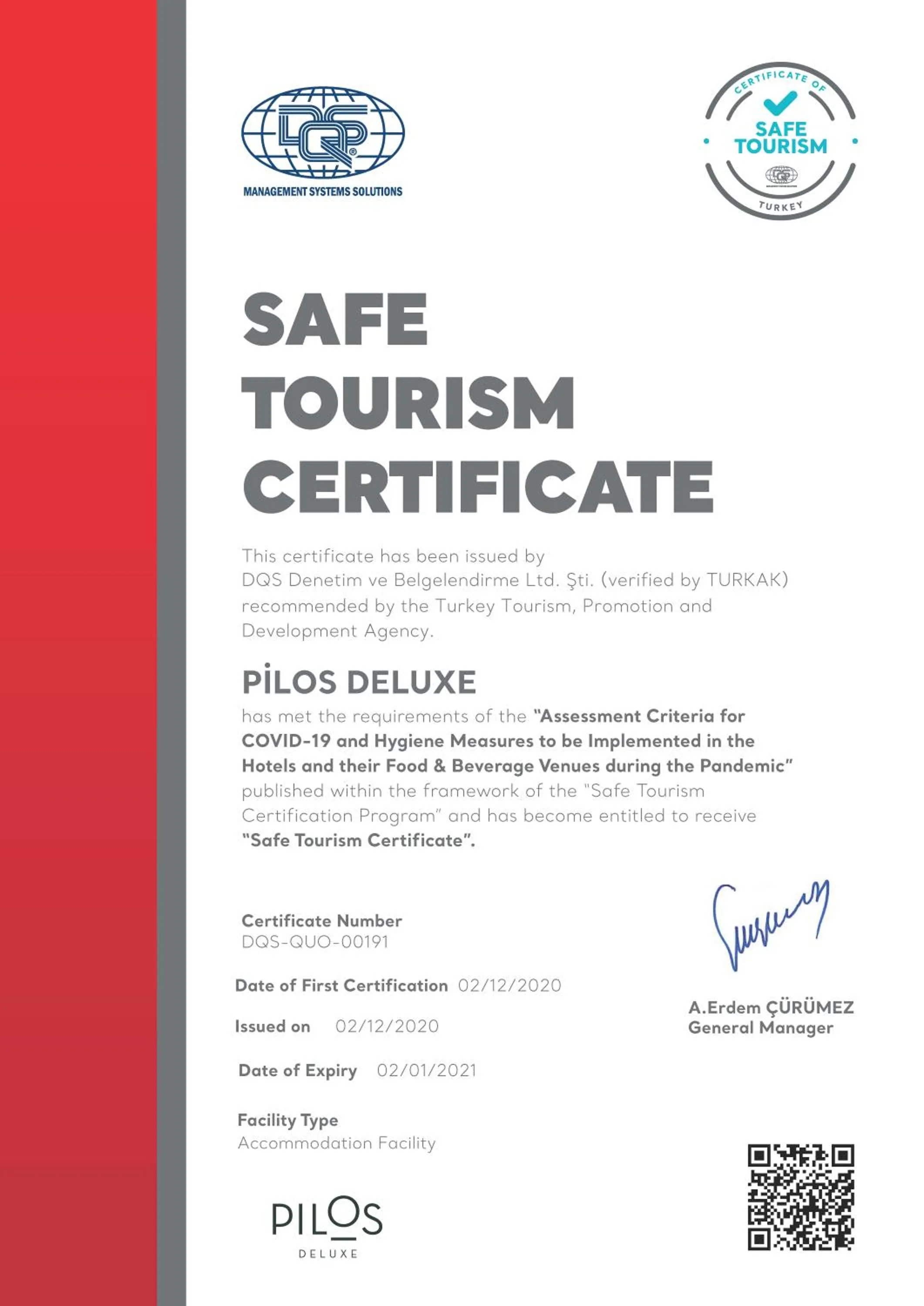 Logo/Certificate/Sign in Pilos Suites