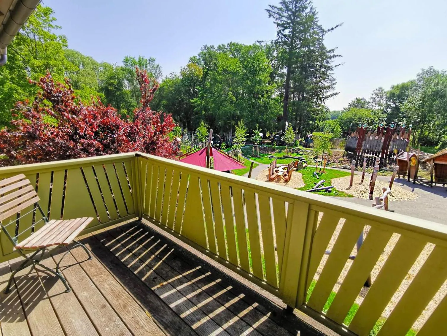 Balcony/Terrace in Forsthaus Thiemsburg im Nationalpark Hainich
