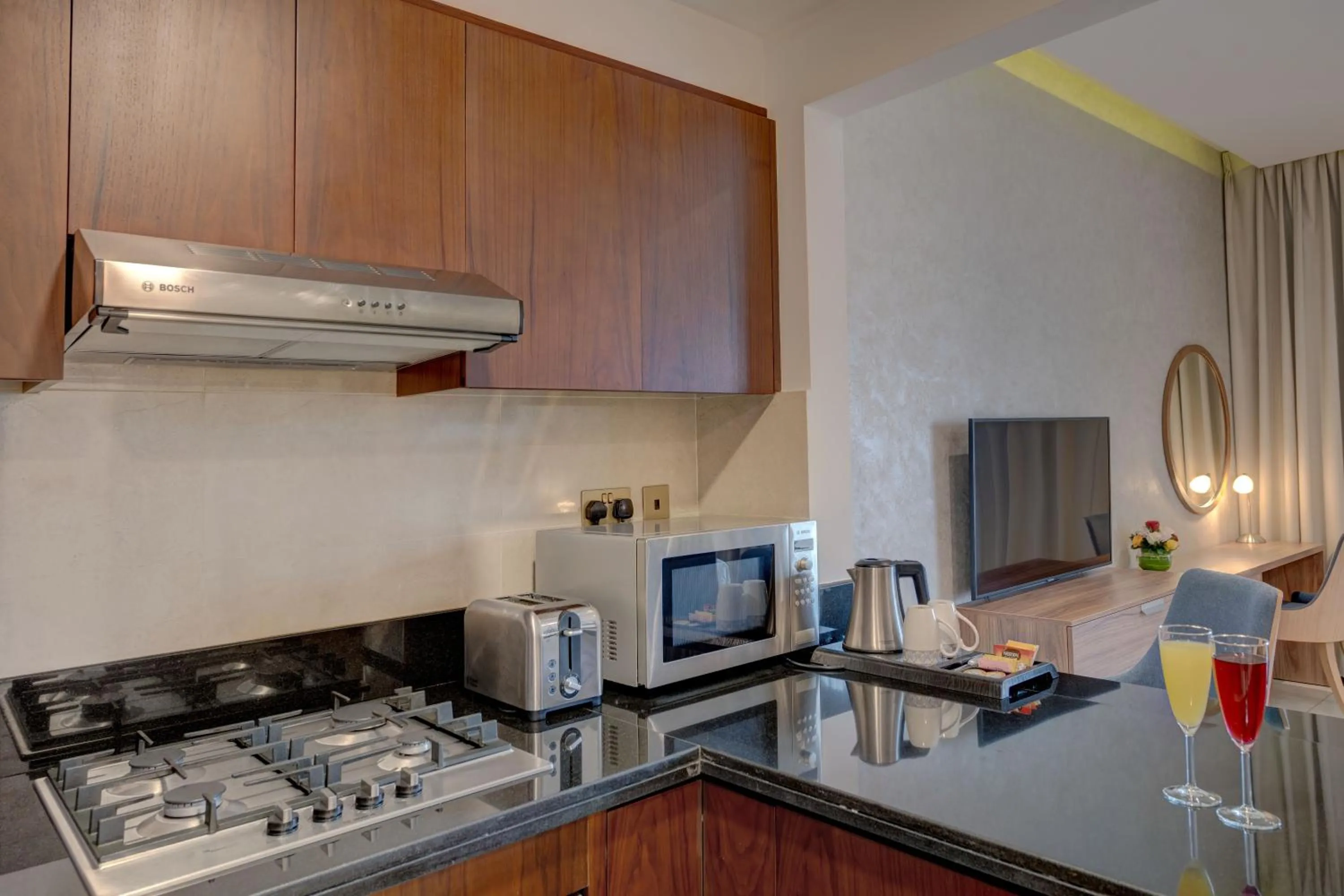 kitchen in SUHA Park Hotel Apartments, Waterfront Jaddaf