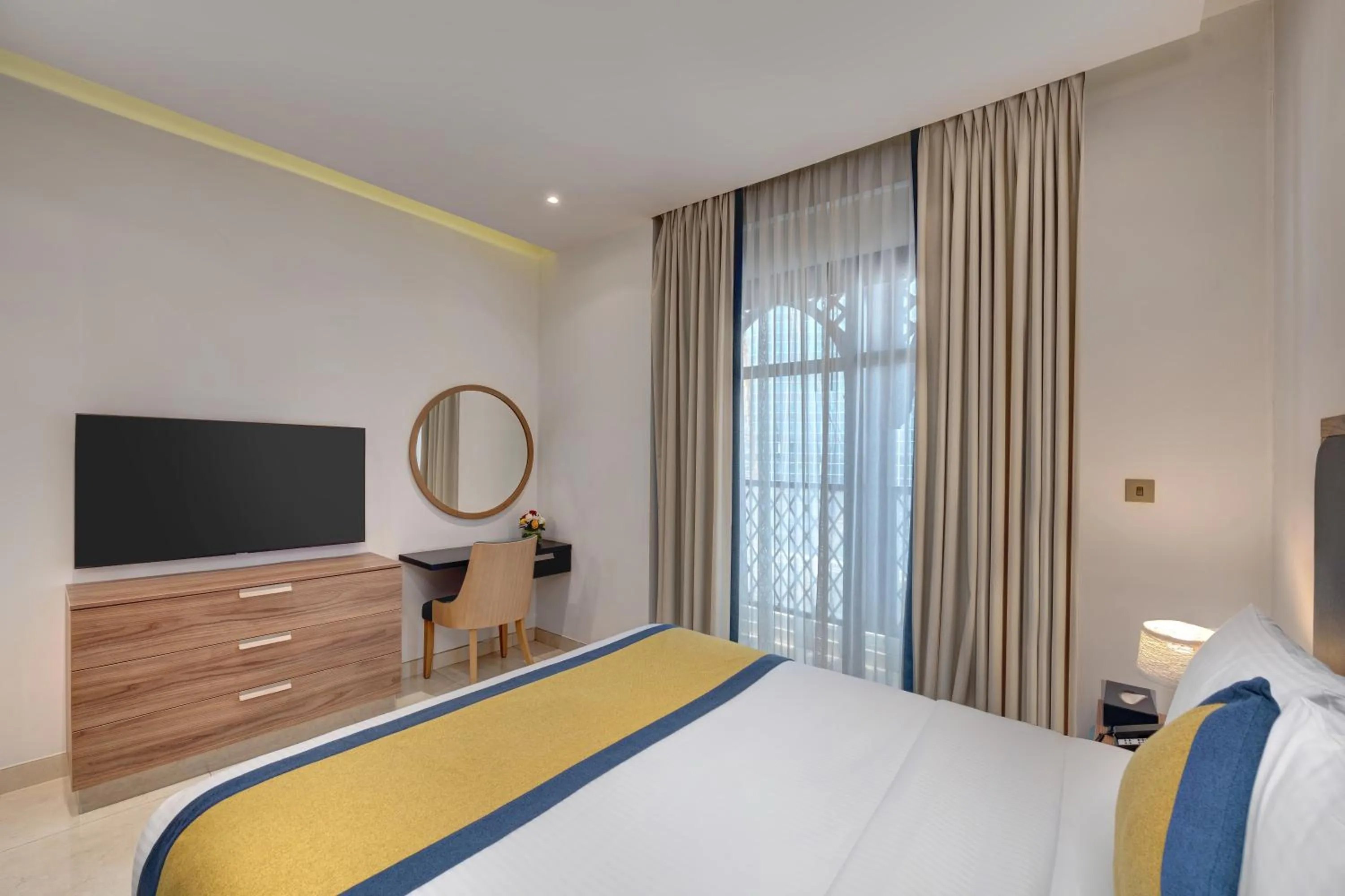 Bedroom, Bed in SUHA Park Hotel Apartments, Waterfront Jaddaf
